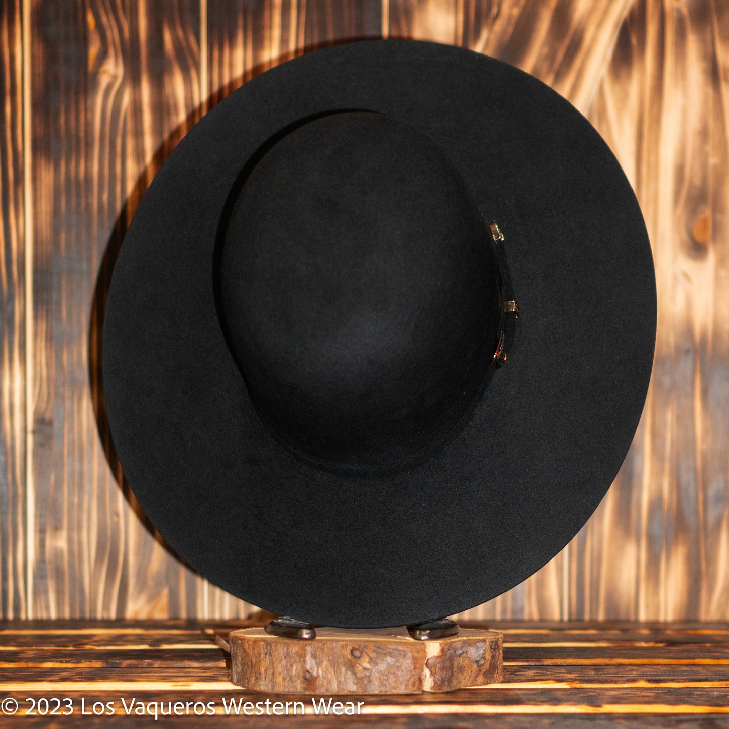 Laredo Rabbit Felt Hat Open Tall Crown Black