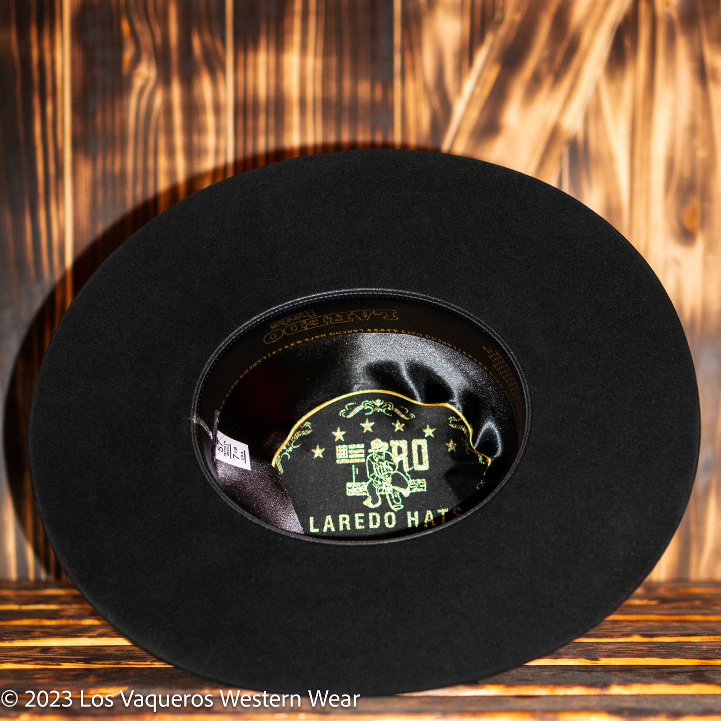 Laredo Rabbit Felt Hat Open Tall Crown Black