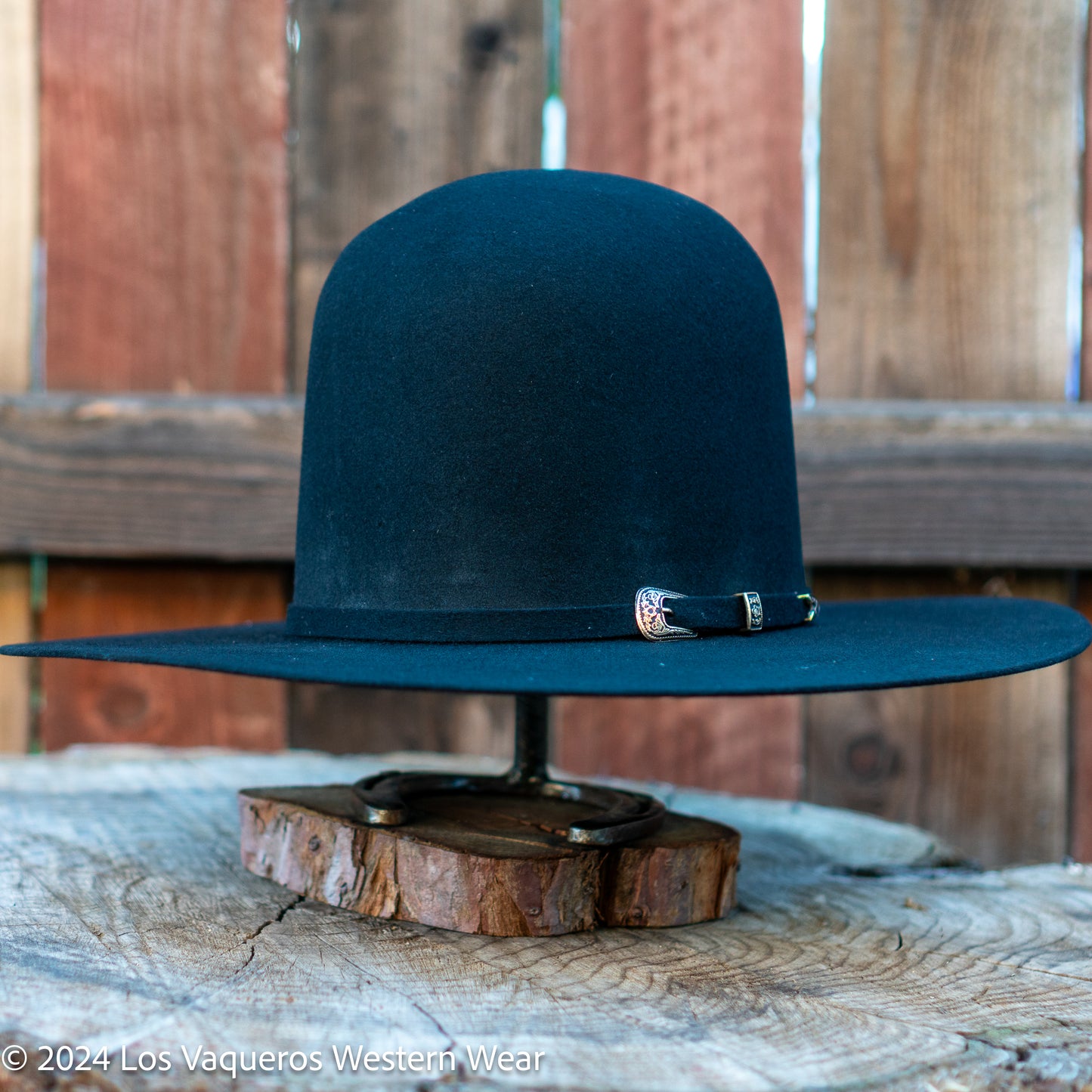 Laredo Wool Felt Hat Open Tall Crown Black