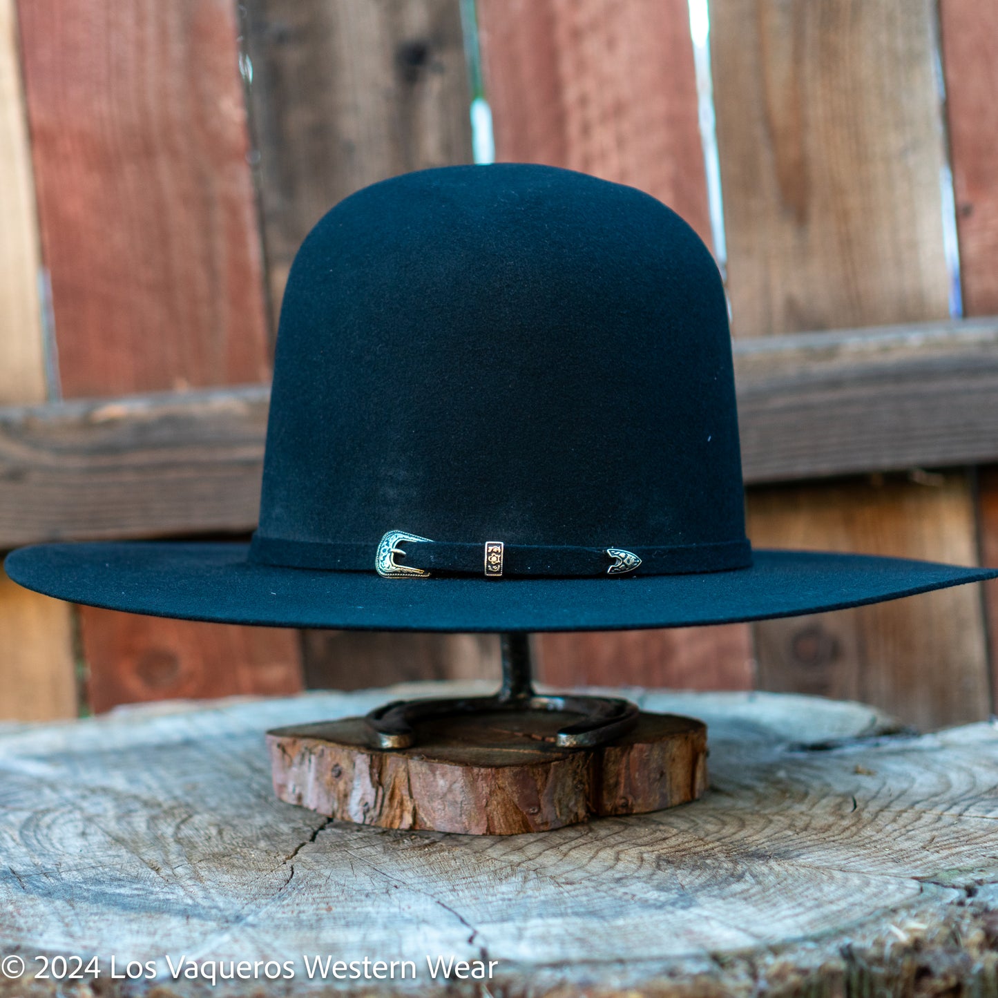 Laredo Wool Felt Hat Open Tall Crown Black