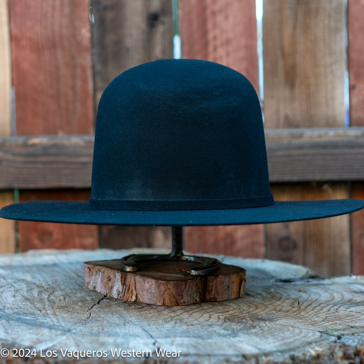 Laredo Wool Felt Hat Open Tall Crown Black
