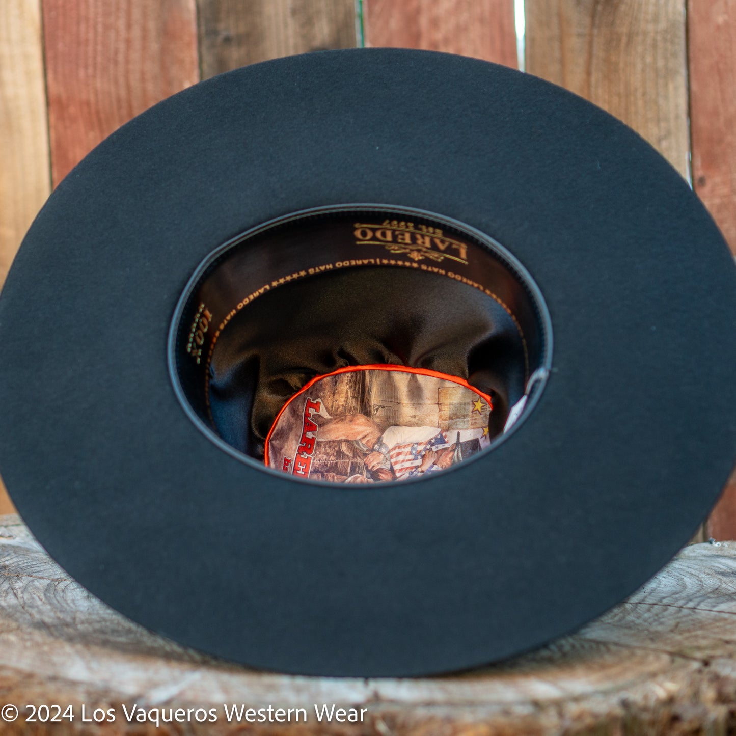 Laredo Wool Felt Hat Open Tall Crown Black
