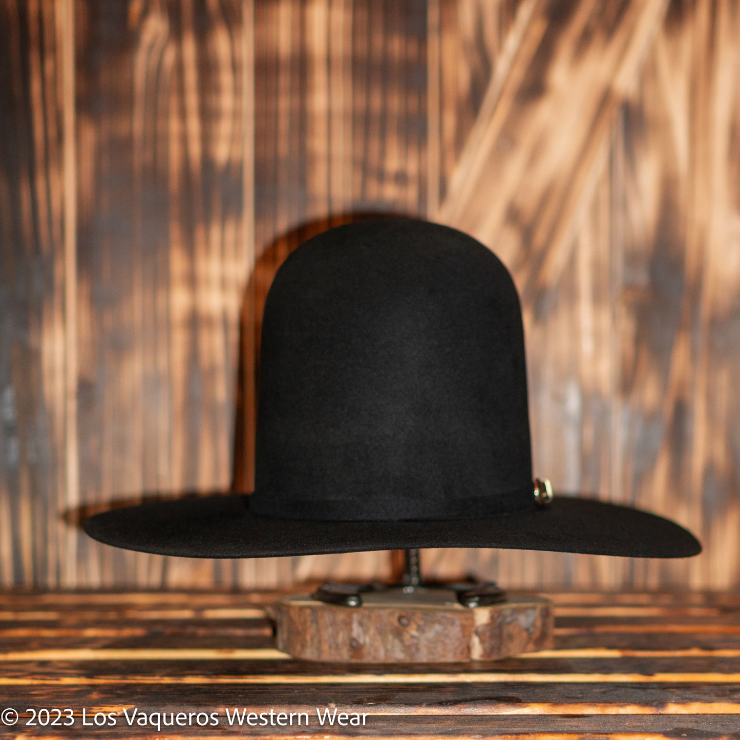 Laredo Rabbit Felt Hat Open Tall Crown Black