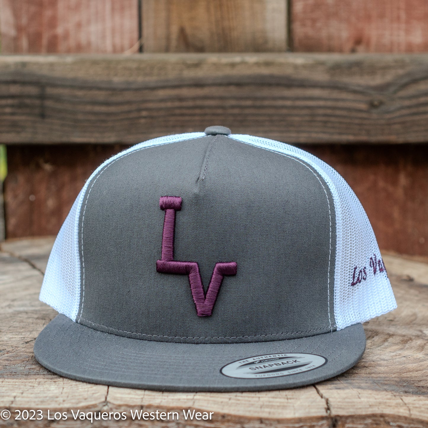Los Vaqueros LV Logo Snapback Grey/White