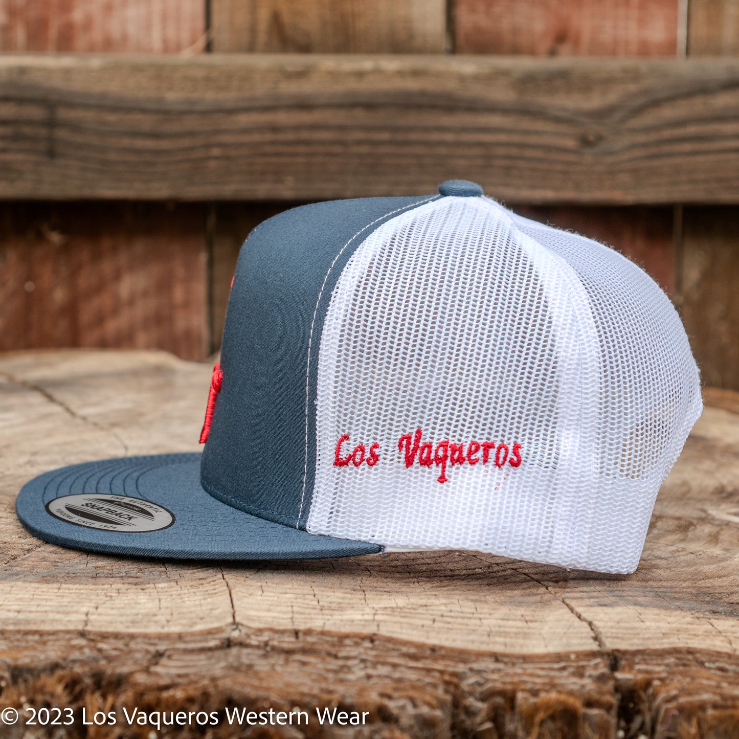 Los Vaqueros LV Logo Snapback Navy/White