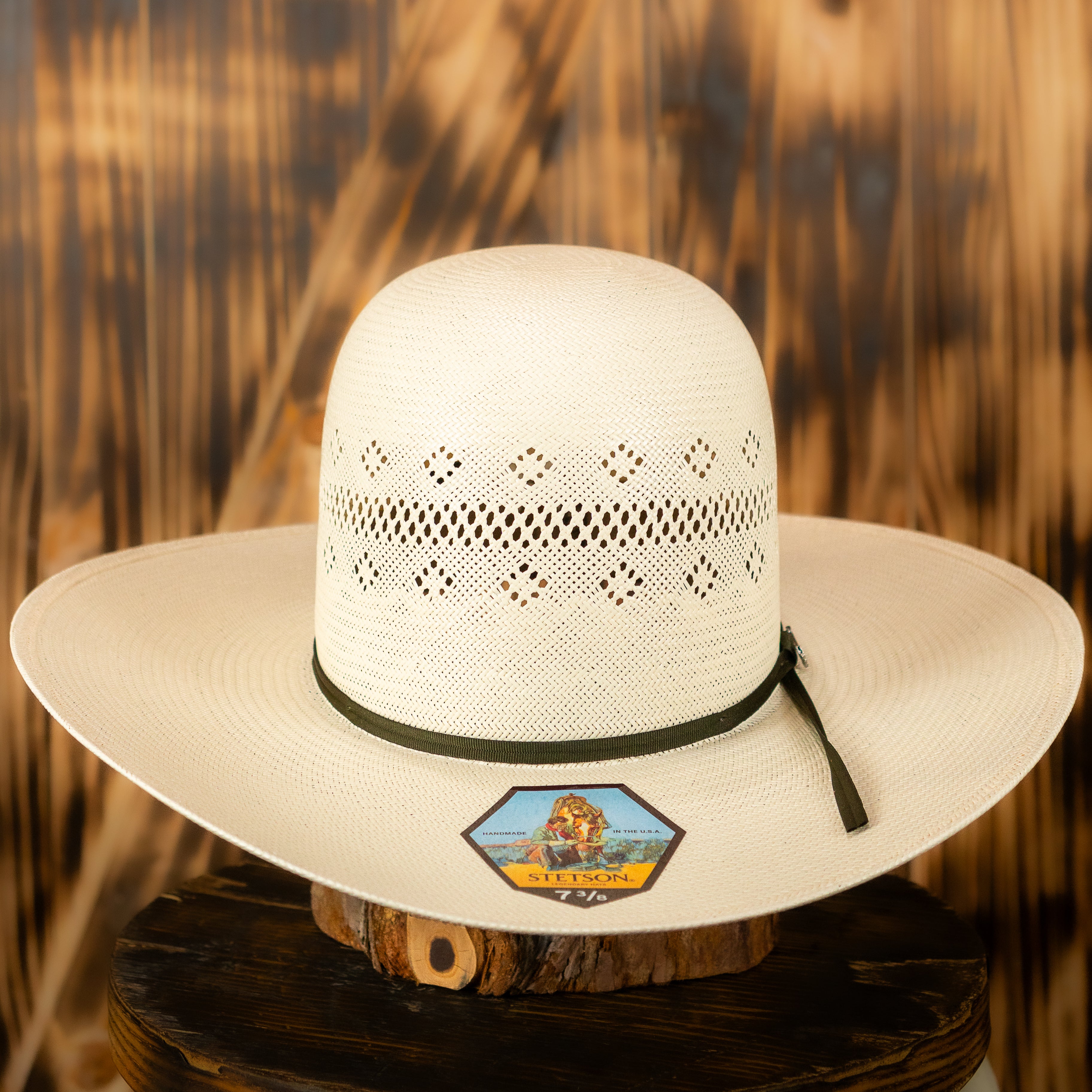 STETSON CustomV open crown hat 60cm Stetson Straw Hat
