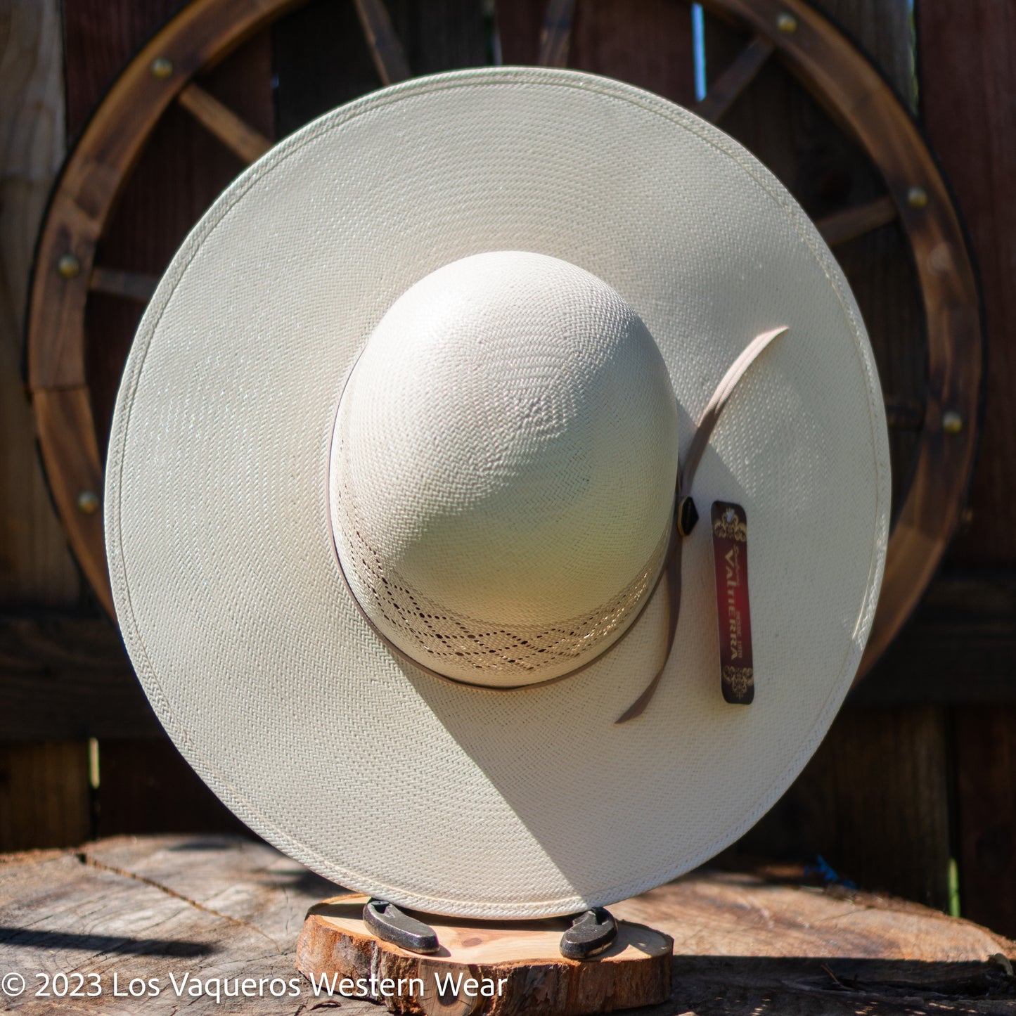 Valtierra Straw Hat Regular Crown Ace Spades Tan/White (Discontinued)