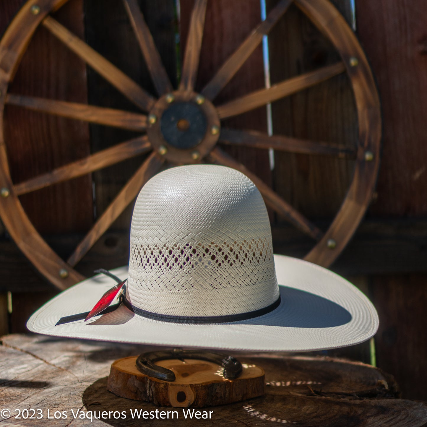 Valtierra Straw Hat Regular Crown Short Horn White