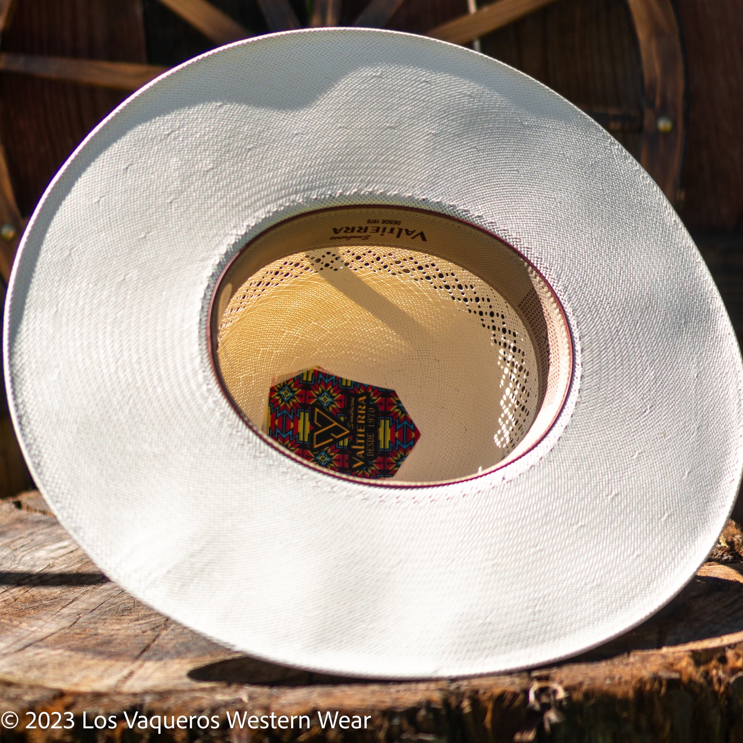 Valtierra Straw Hat Regular Crown Short Horn White