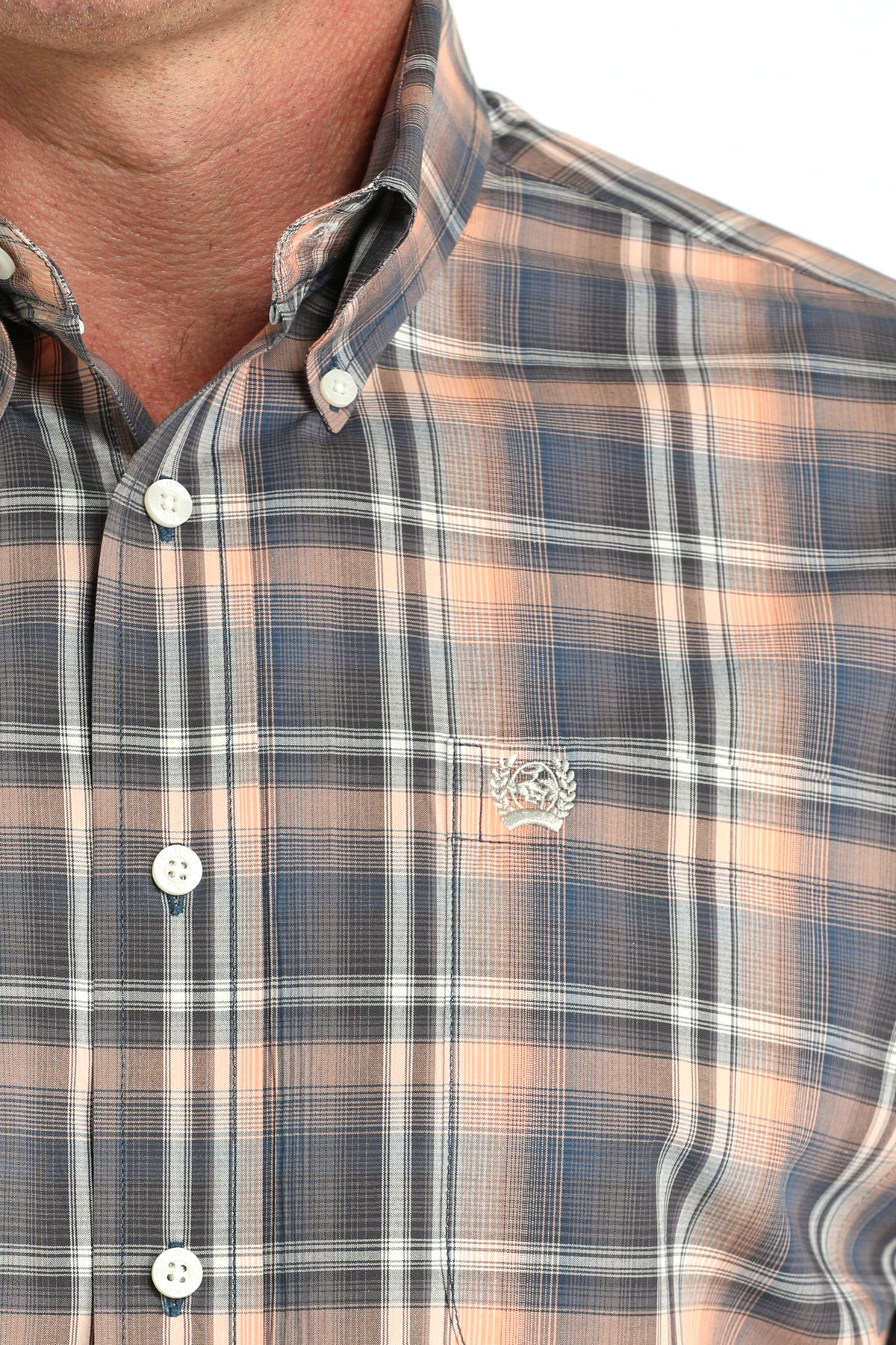 Cinch Men's Plaid Print Long Sleeve Shirt Multi