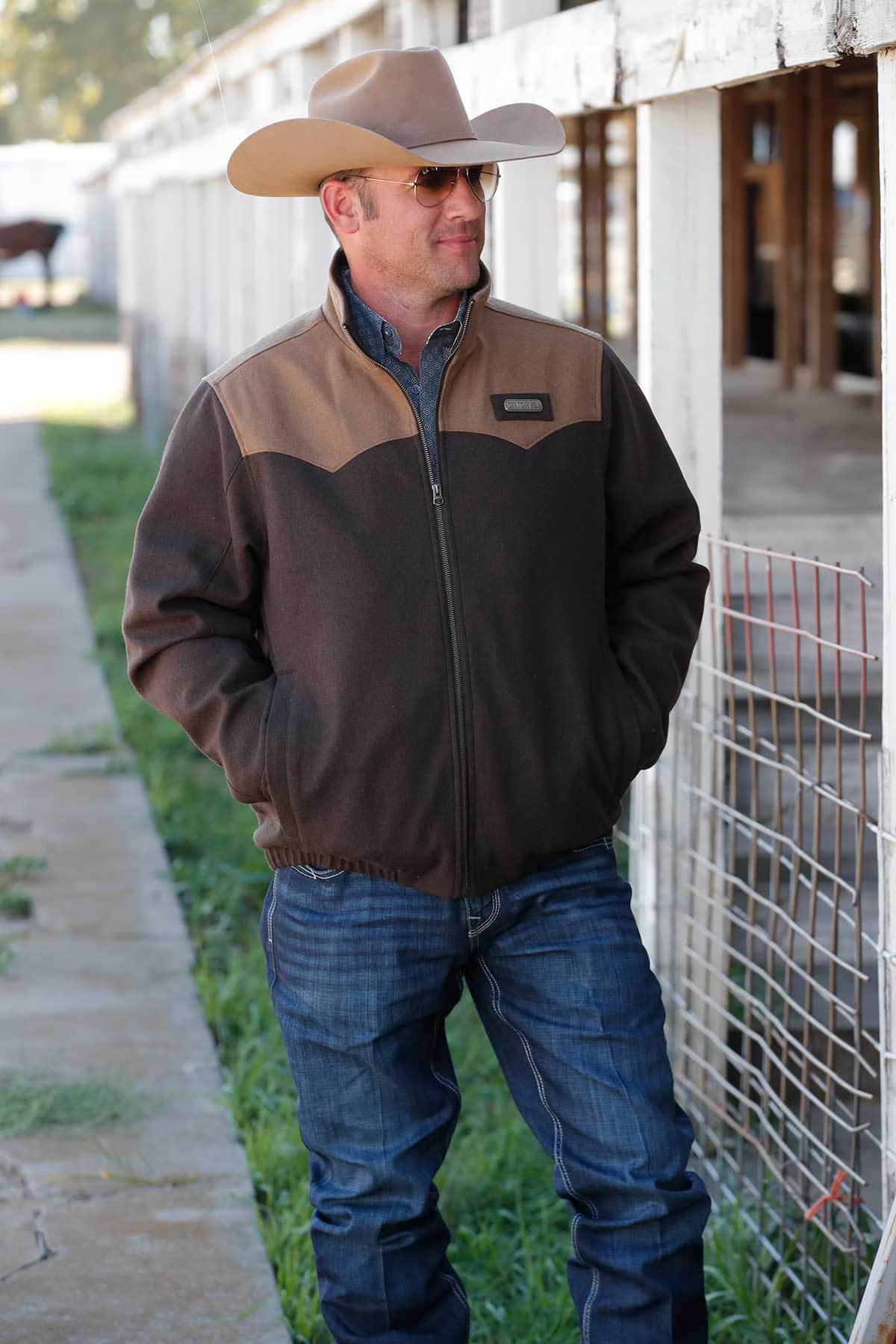 Cinch Men's Concealed Carry Wooly Blanket Lined Jacket Brown