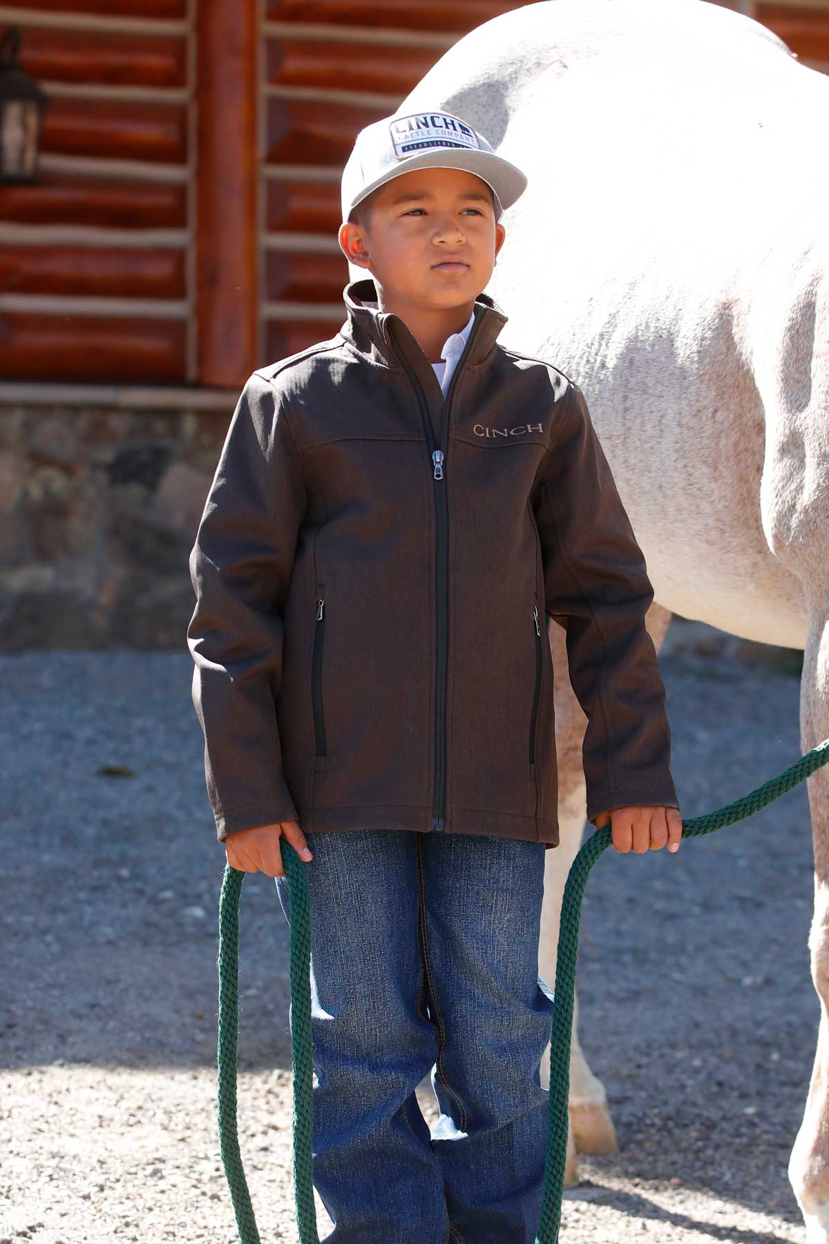 Cinch Boys Windproof Jacket Brown