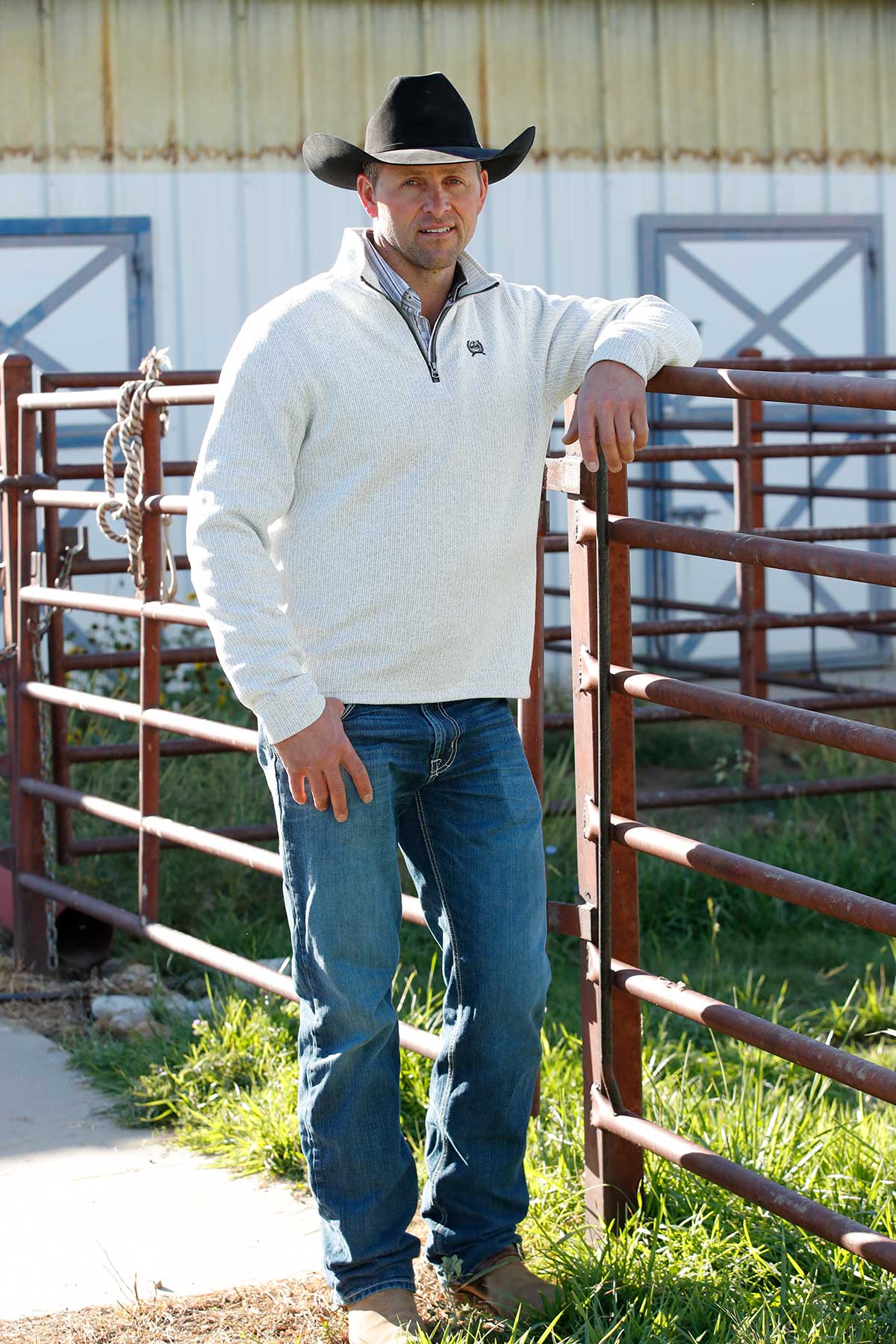 Cinch Mens 1/4 Zip Sweater Gray