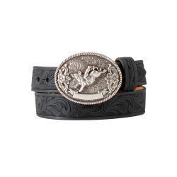 Nocona Infant Boy 3/4 Scrolling Embossed Belt Black