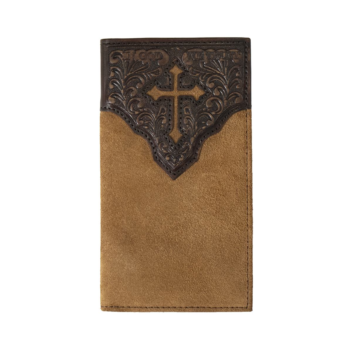 Nocona Rodeo Wallet Cross Embossed Tan