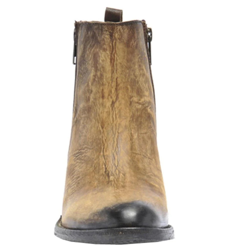 Circle G Ladies Q0025 Burnished Brown Double Zipper Ankle Bootie