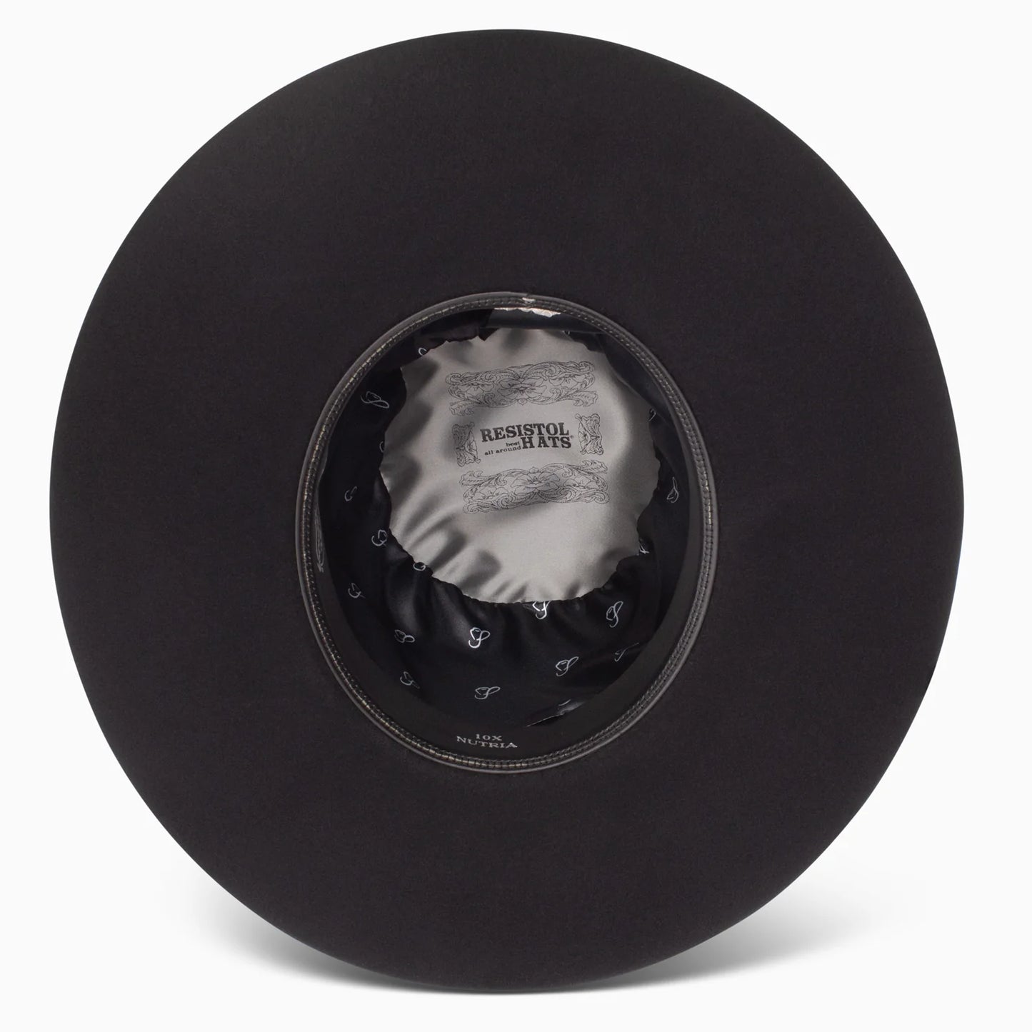 Resistol 10x Chute Boss Cowboy Hat Fur Felt Hat Regular Crown Black