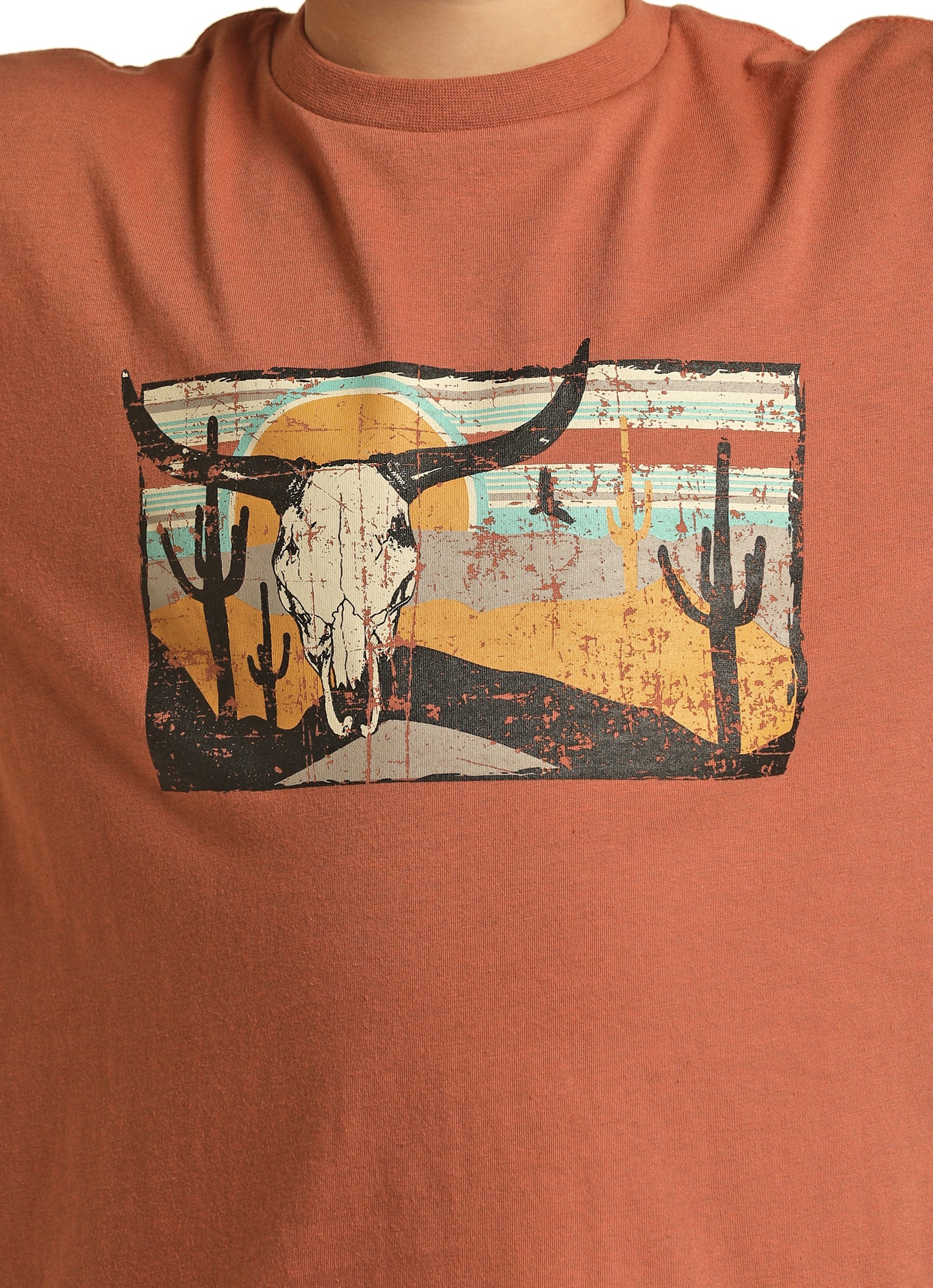 Rock & Roll Denim Boy's Dale Brisby Graphic Tee Rust