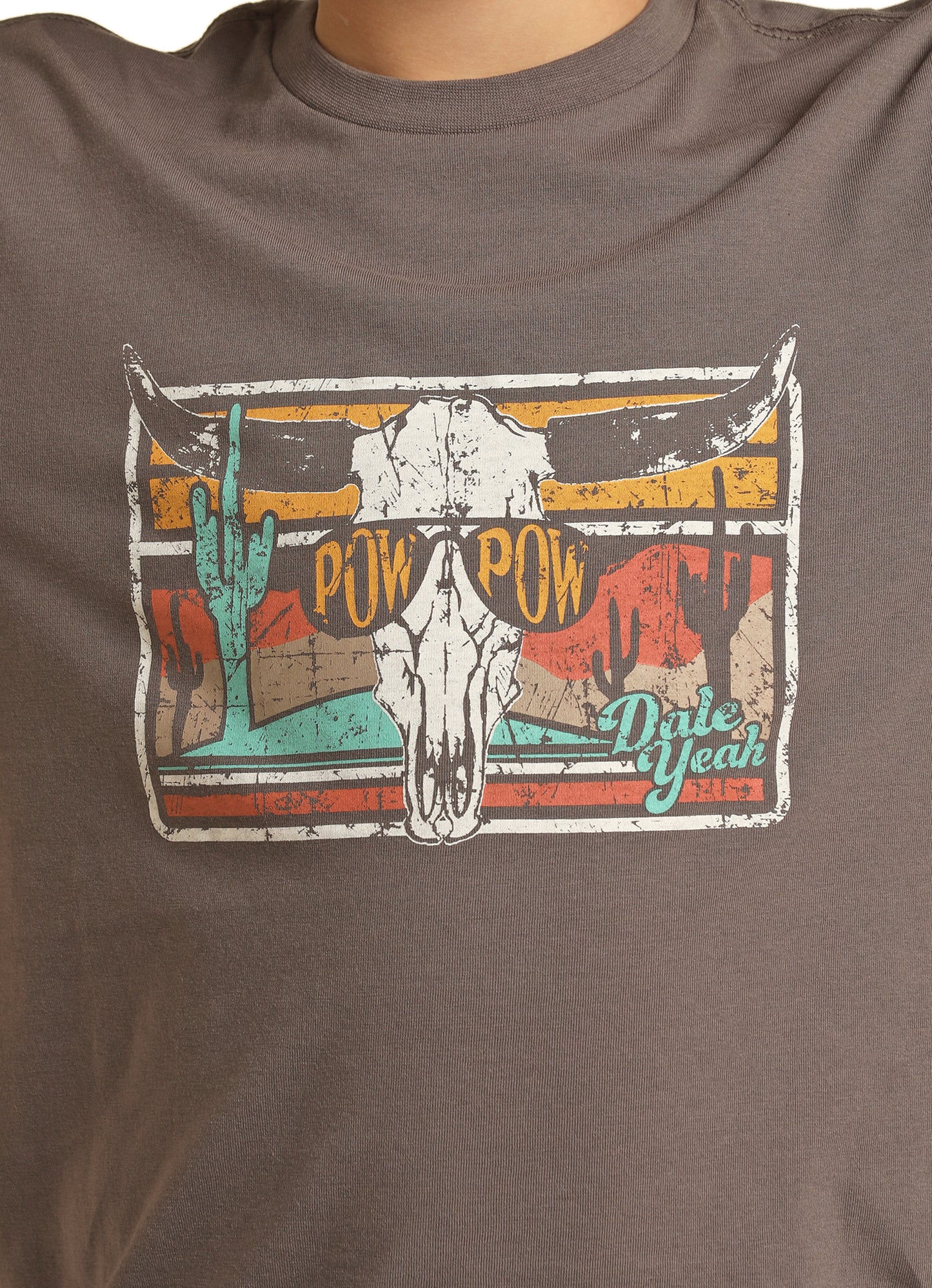 Rock & Roll Denim Boy's Dale Brisby Graphic Tee Charcoal