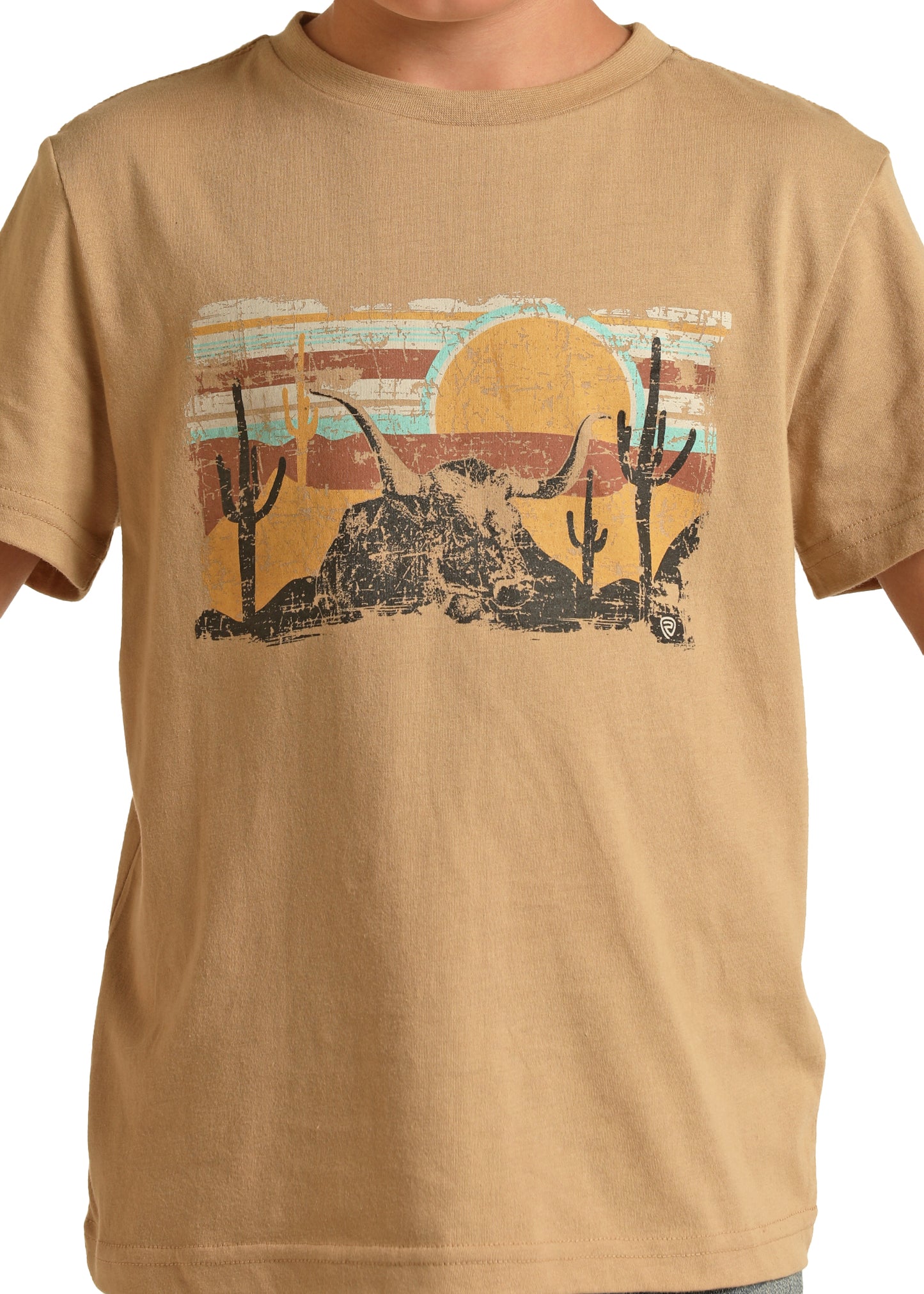Rock & Roll Denim Boy's Graphic Tee Taupe