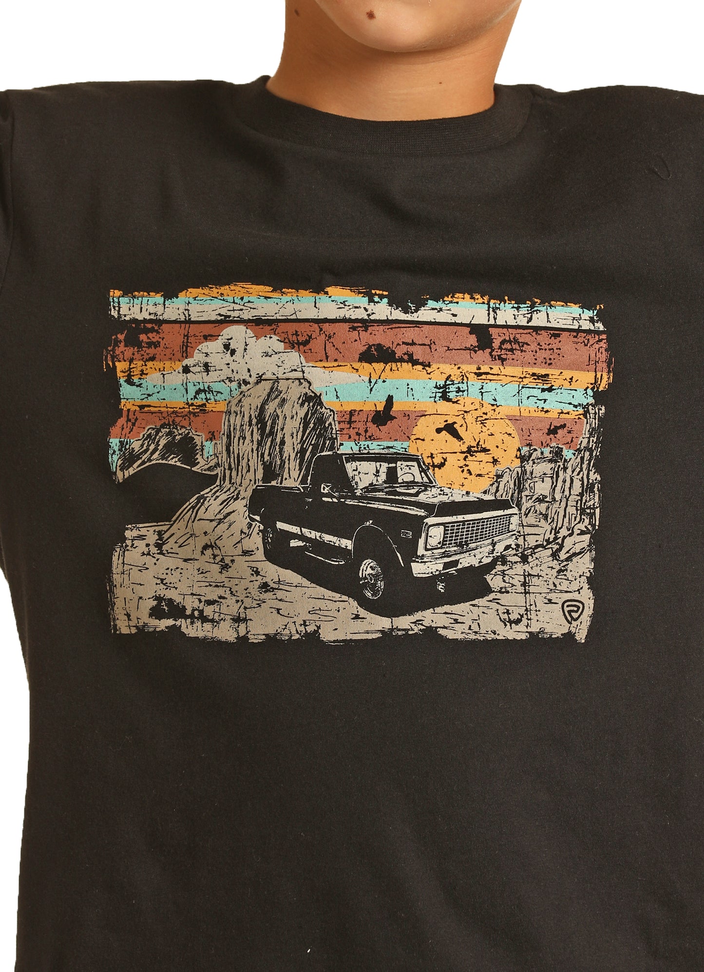 Rock & Roll Denim Boy's Graphic Tee Black
