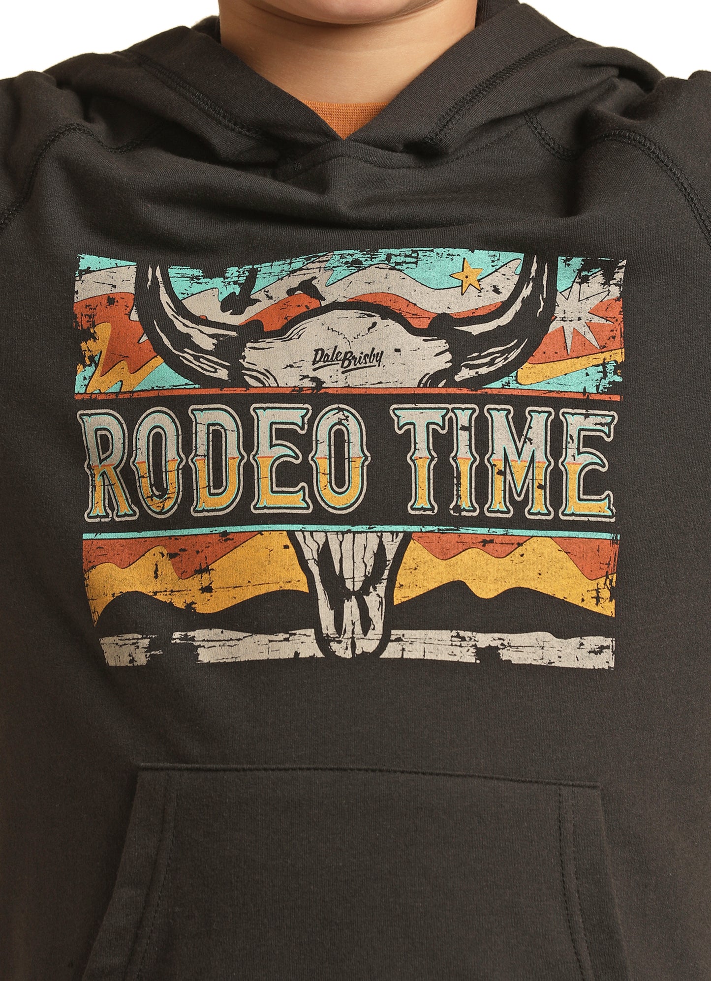 Rock & Roll Denim Boy's Black Dale Brisby Graphic Hoodie Black
