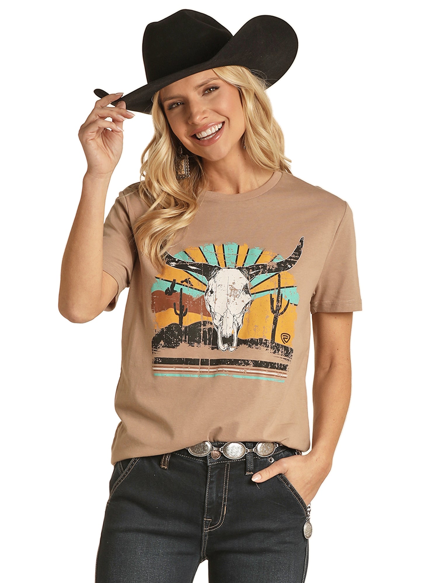 Rock & Roll Denim Unisex Graphic Tee Taupe