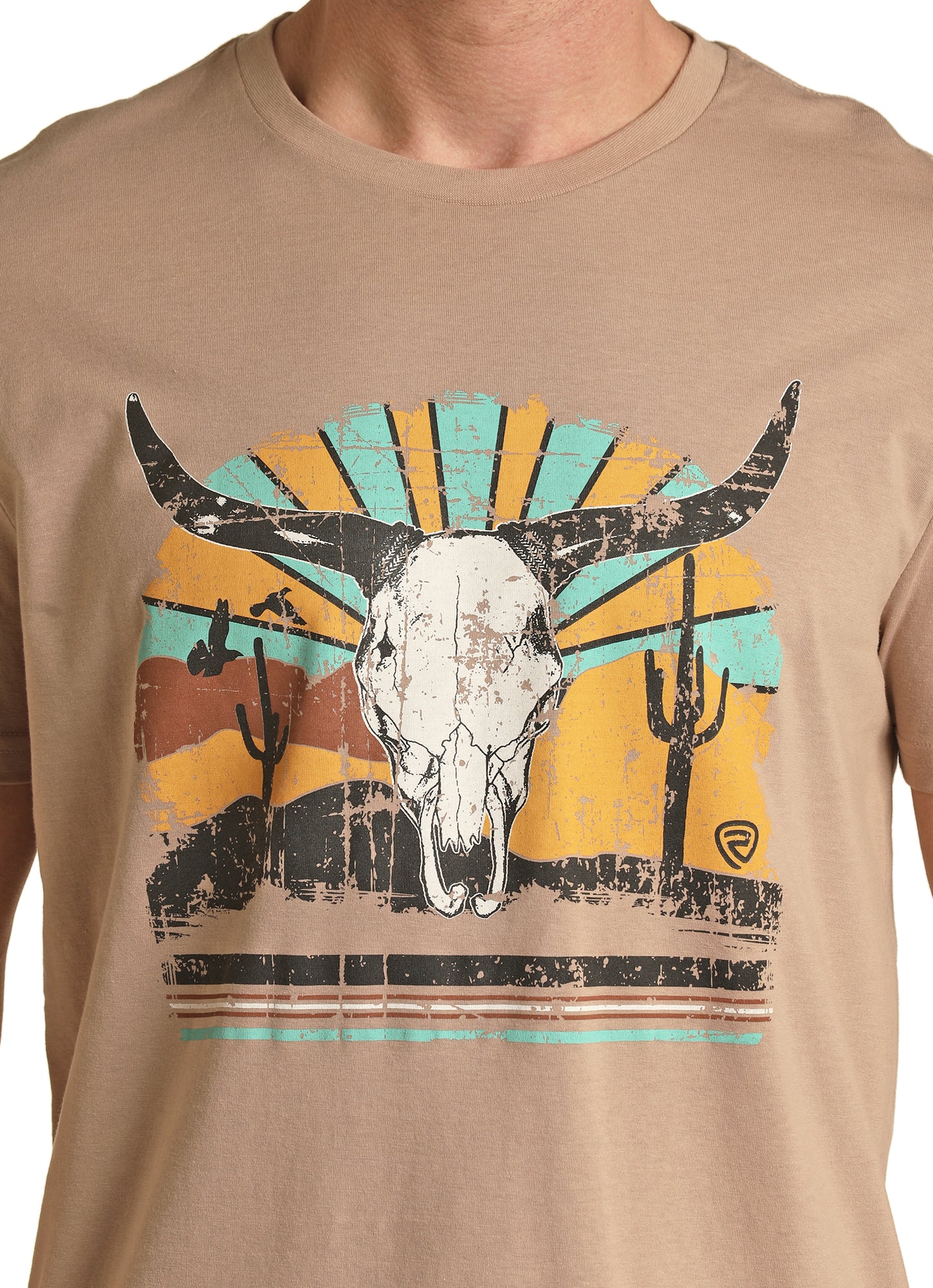 Rock & Roll Denim Unisex Graphic Tee Taupe