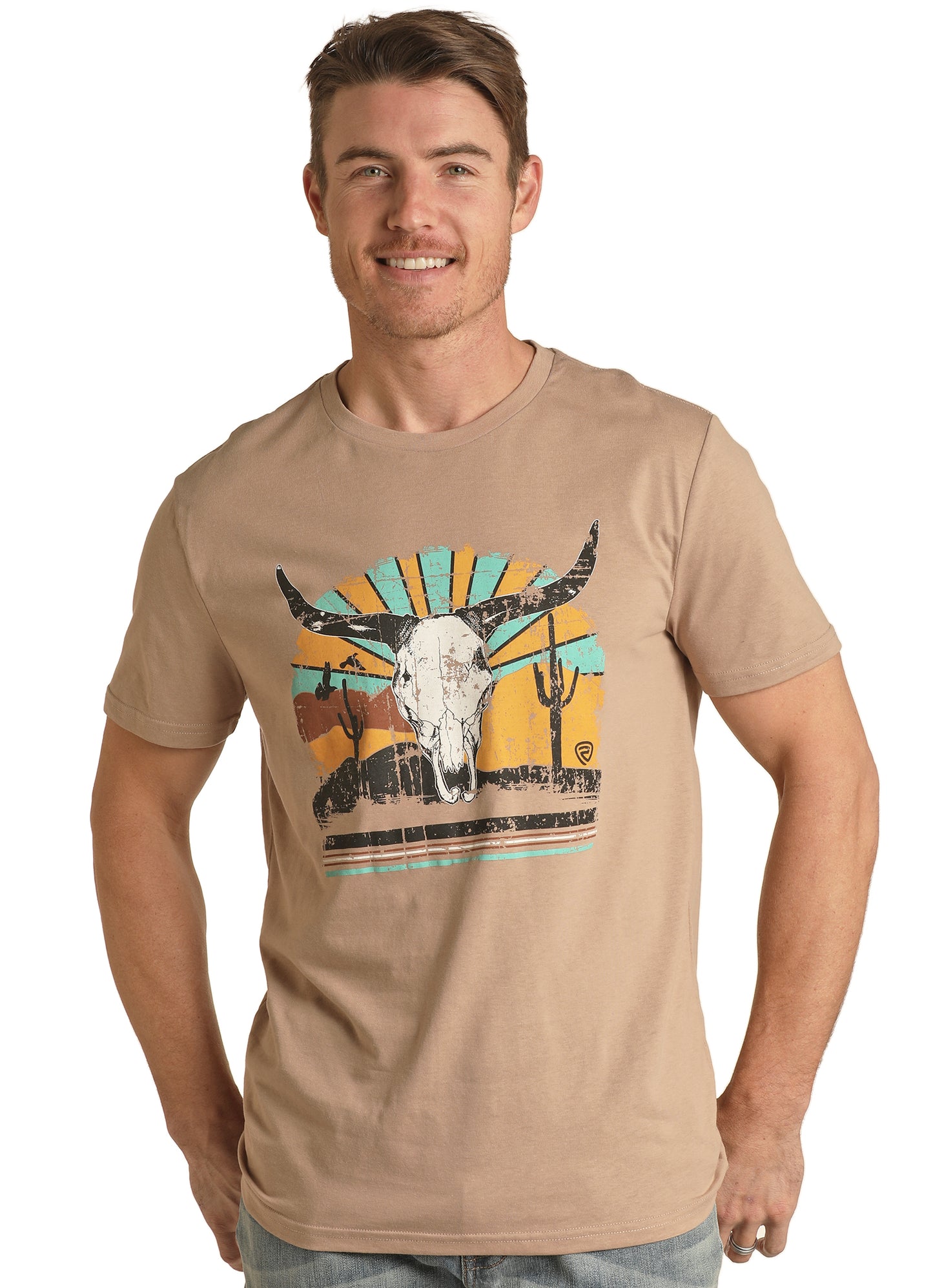 Rock & Roll Denim Unisex Graphic Tee Taupe