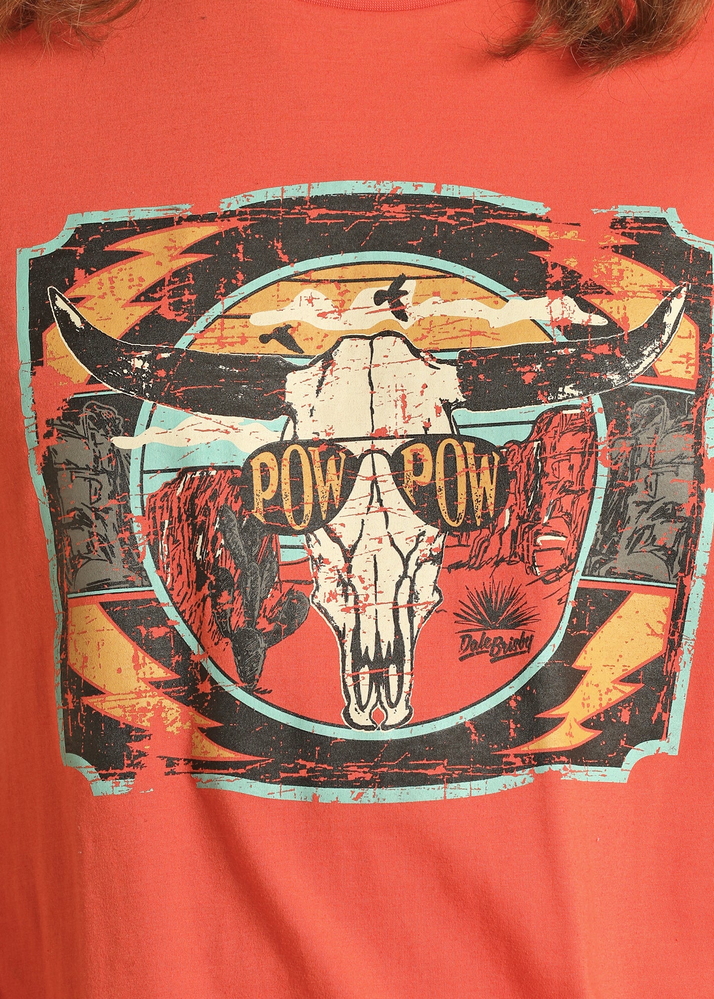 Rock & Roll Denim Unisex Dale Graphic Tee Burnt Orange