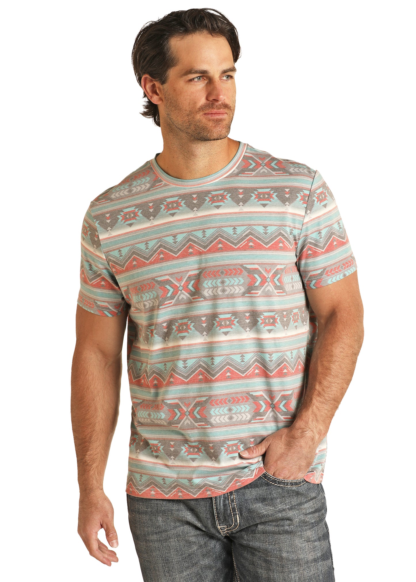 Rock & Roll Denim Unisex All Over Print Tee Red