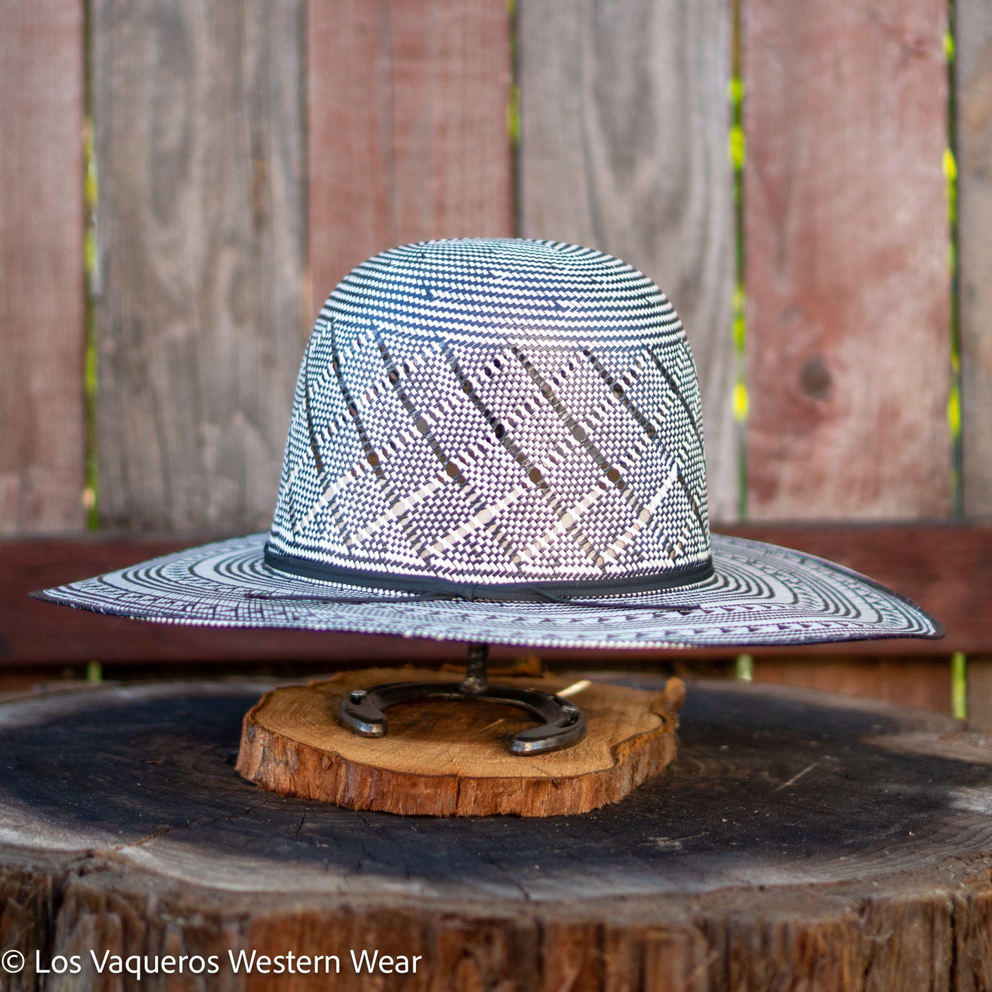Rodeo King Thunder Straw Hat Regular Crown Black/White