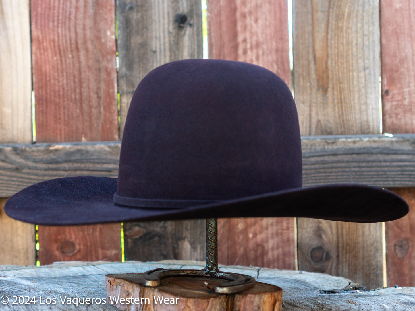 Rodeo King 10X Beaver Felt Hat Regular Crown Black Cherry