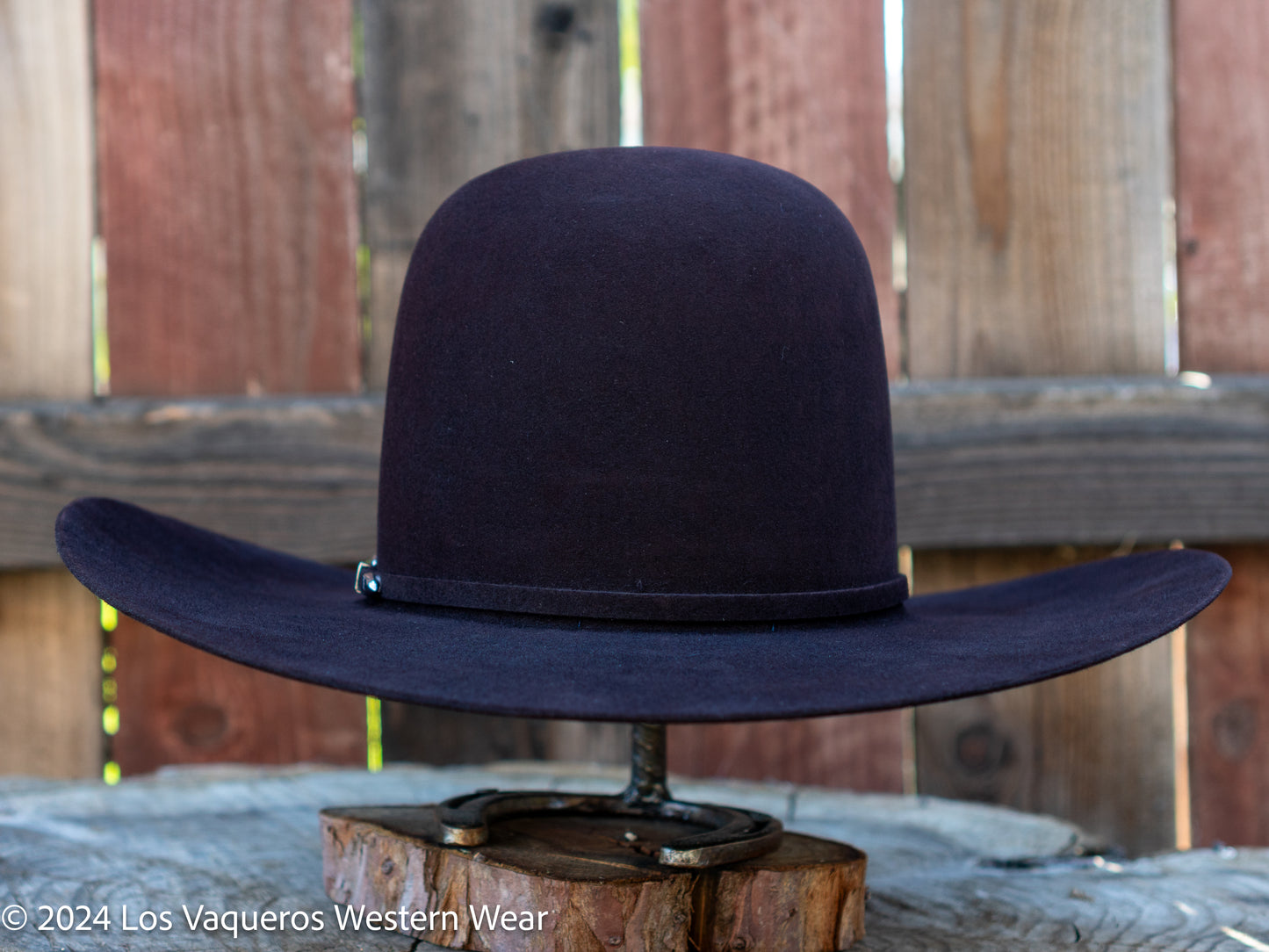 Rodeo King 10X Beaver Felt Hat Regular Crown Black Cherry