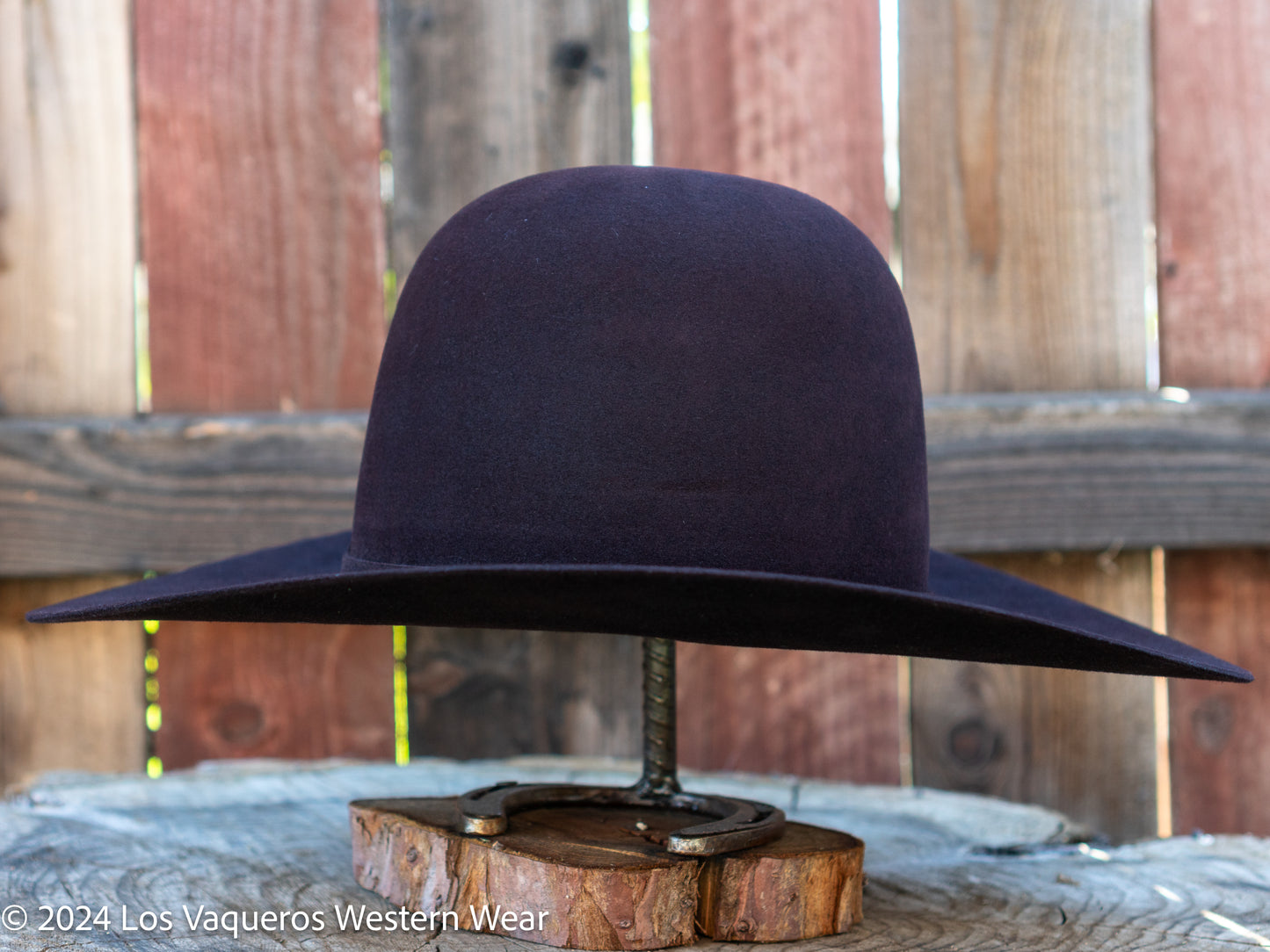 Rodeo King 10X Beaver Felt Hat Regular Crown Black Cherry