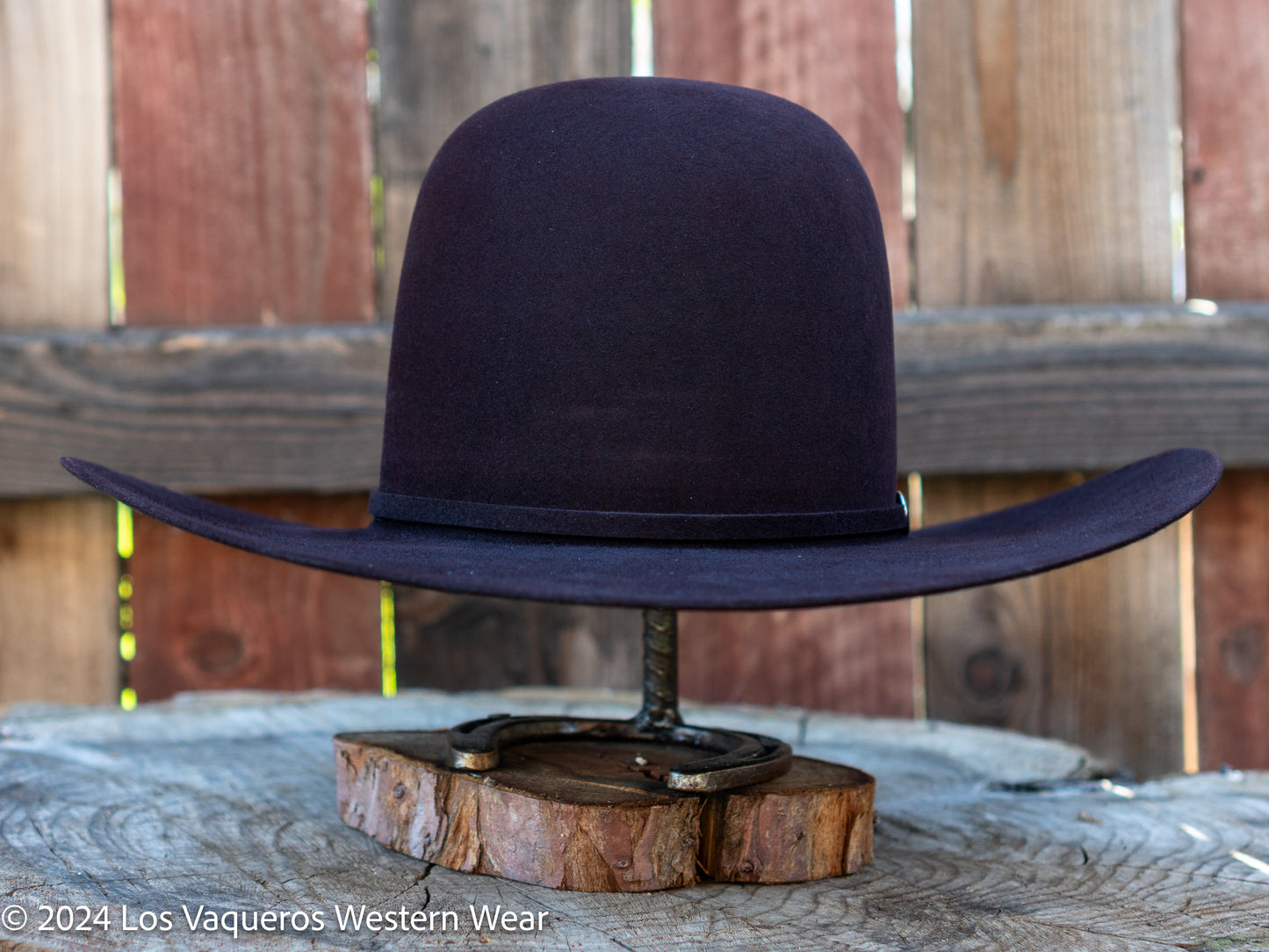Rodeo King 10X Beaver Felt Hat Regular Crown Black Cherry