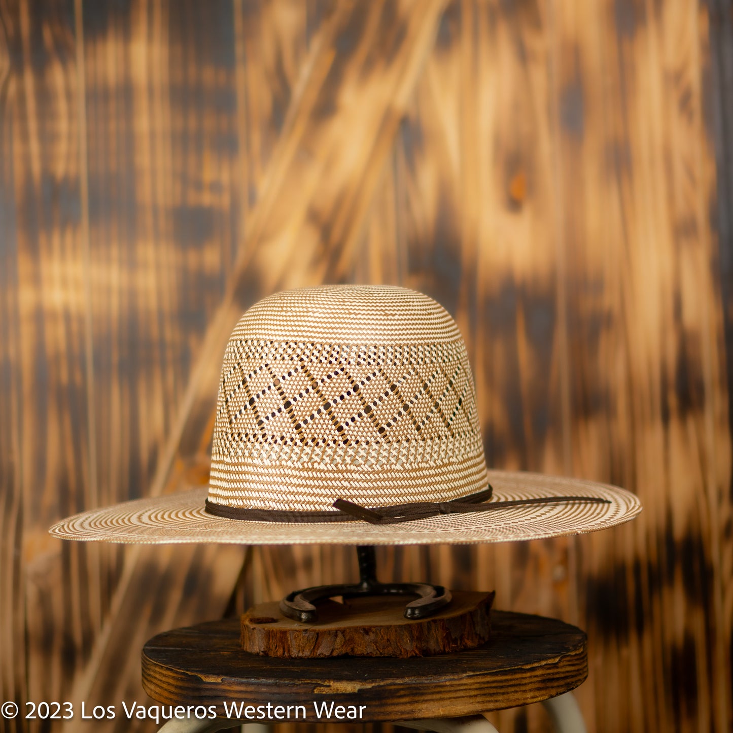 Rodeo King Dusty Straw Hat Regular Crown Brown White (Discontinued)
