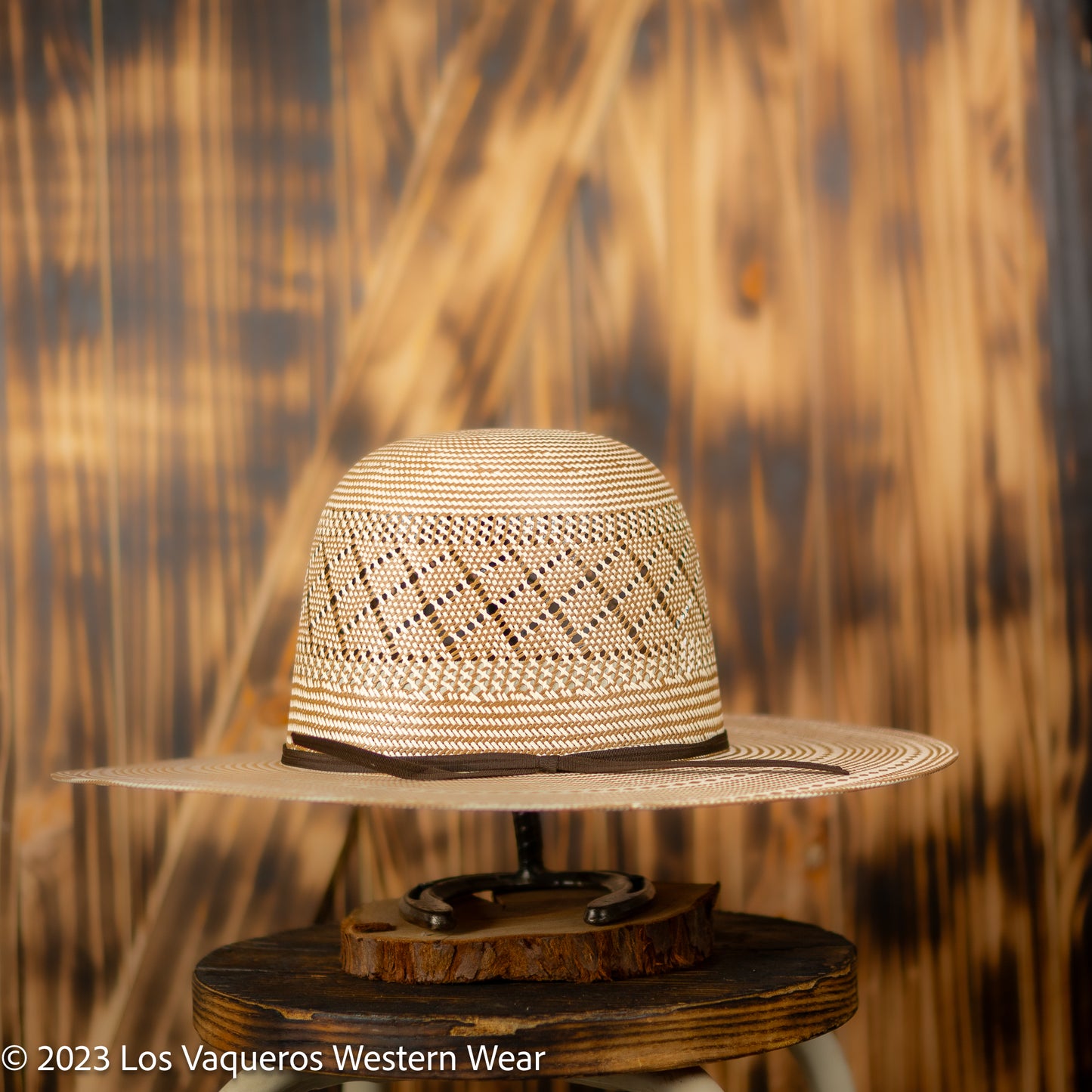 Rodeo King Dusty Straw Hat Regular Crown Brown White (Discontinued)