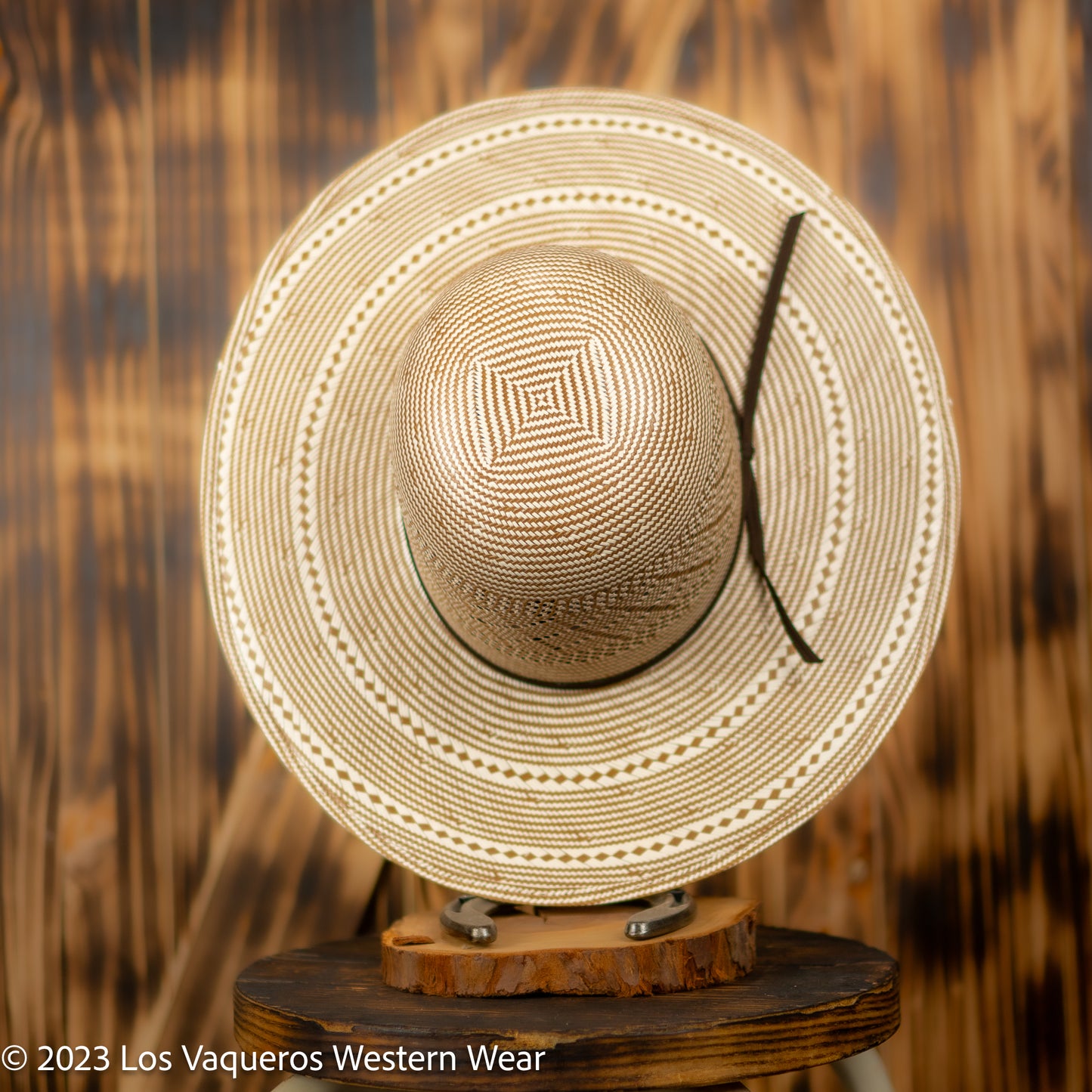 Rodeo King Dusty Straw Hat Regular Crown Brown White (Discontinued)
