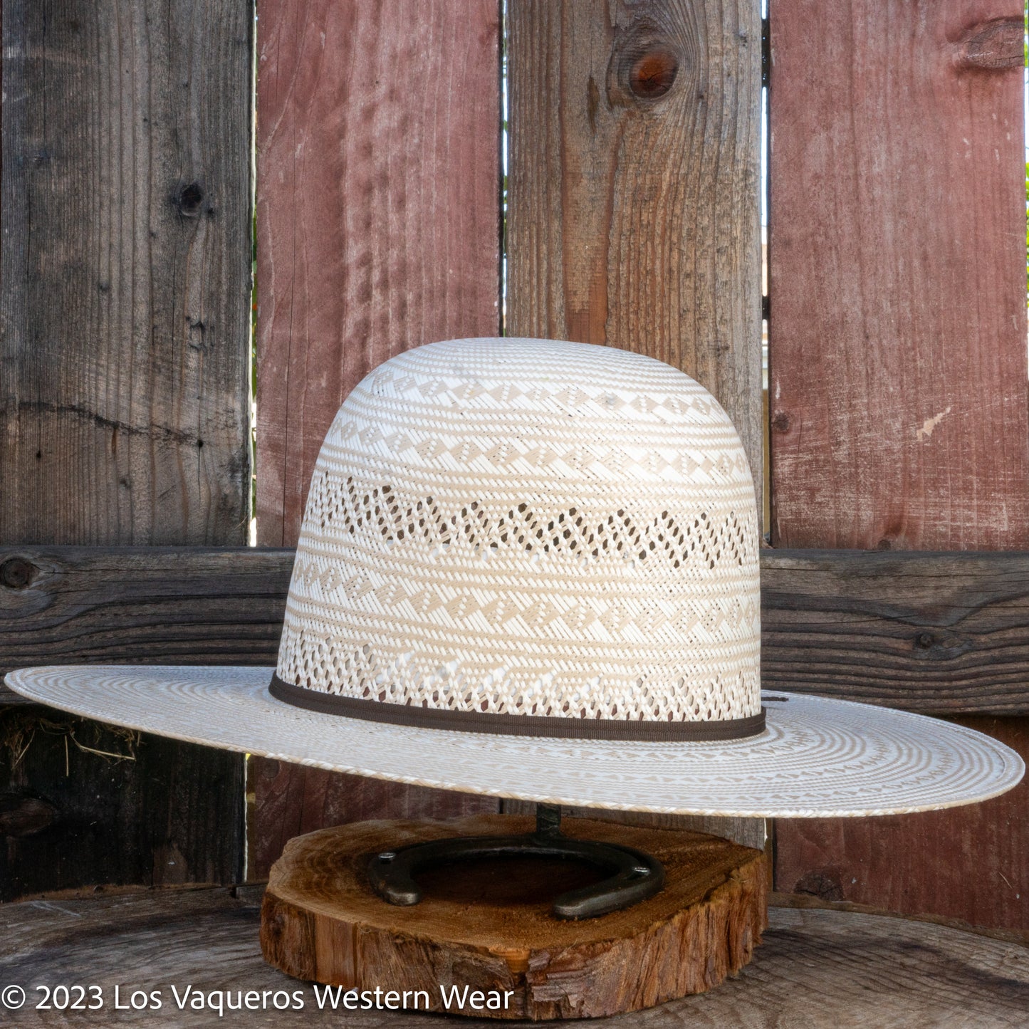 Rodeo King Prime Time Straw Hat Regular Crown Tan White