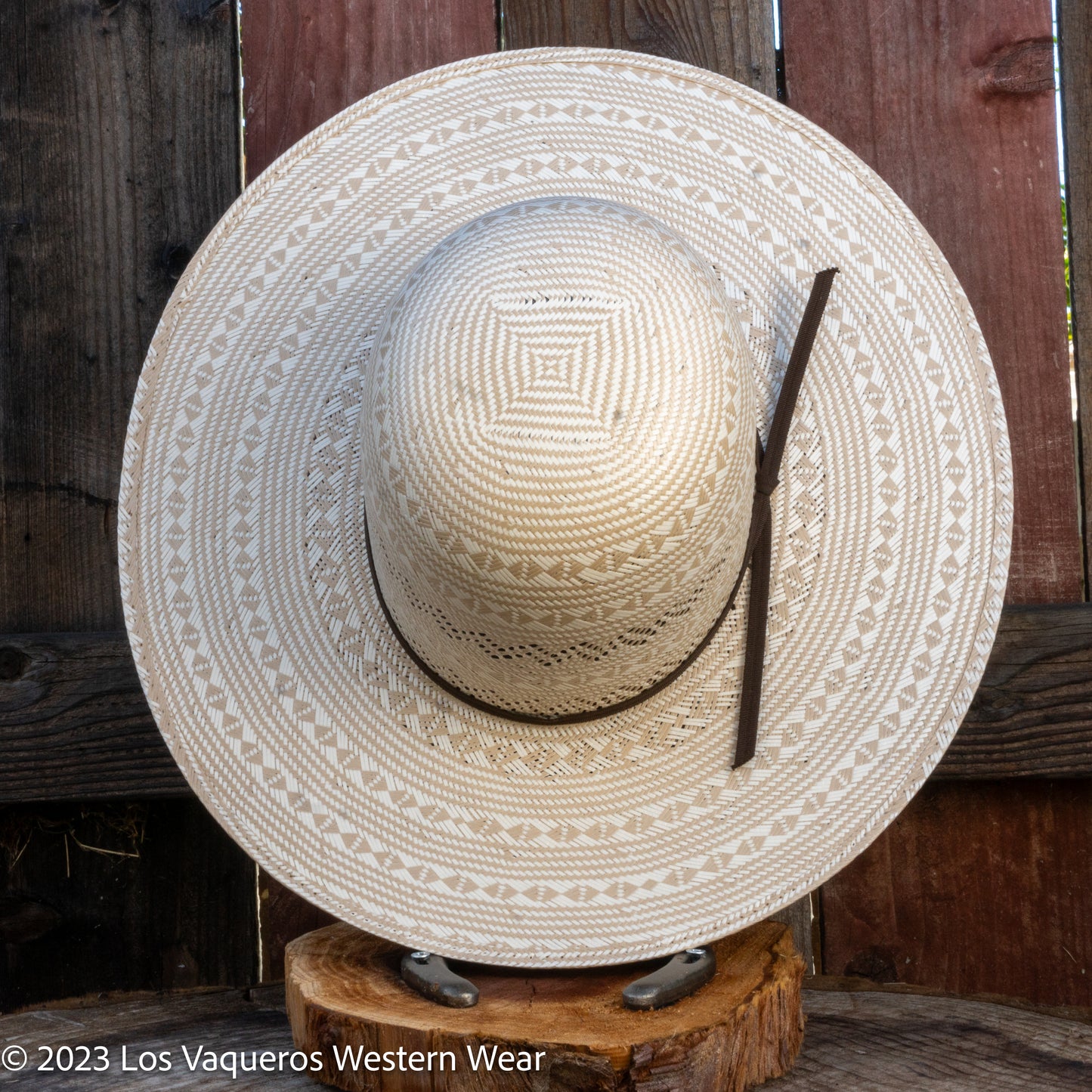 Rodeo King Prime Time Straw Hat Regular Crown Tan White