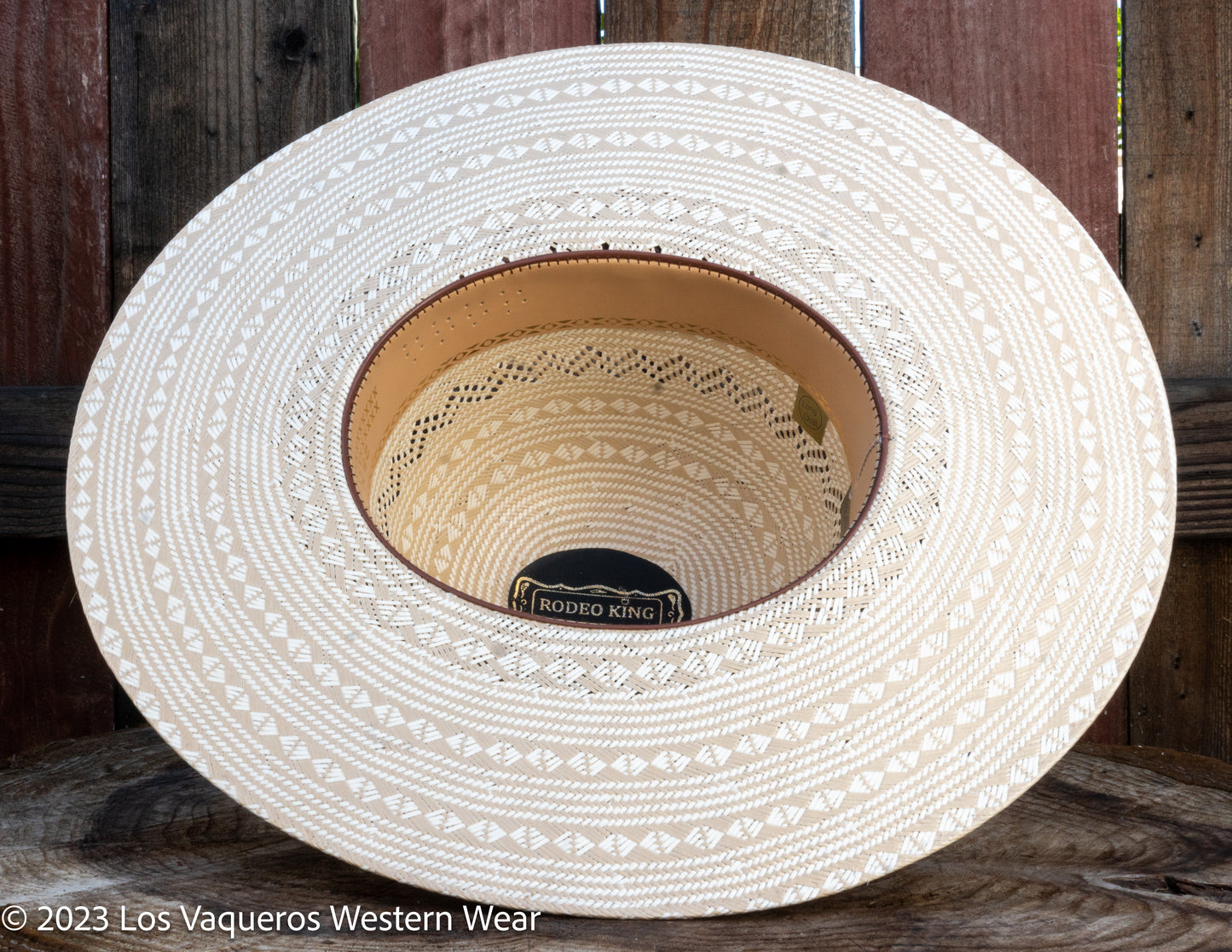Rodeo King Prime Time Straw Hat Regular Crown Tan White