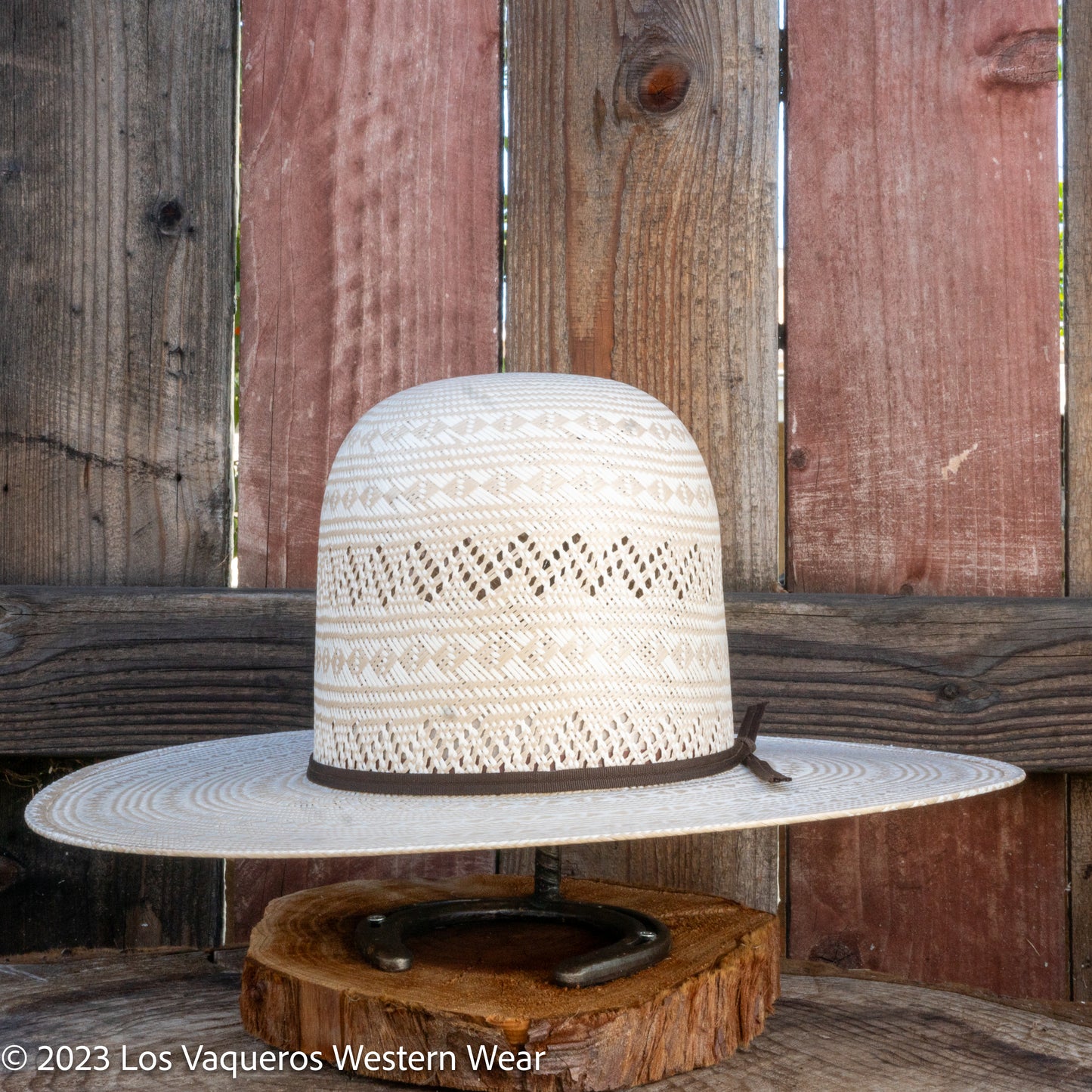 Rodeo King Prime Time Straw Hat Regular Crown Tan White