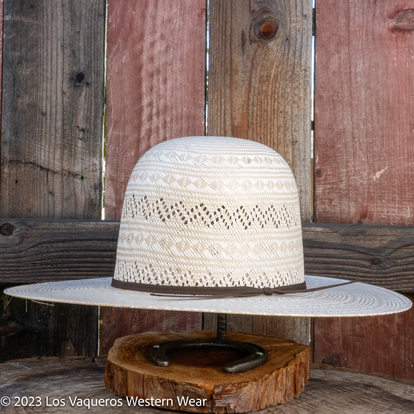 Rodeo King Prime Time Straw Hat Regular Crown Tan White