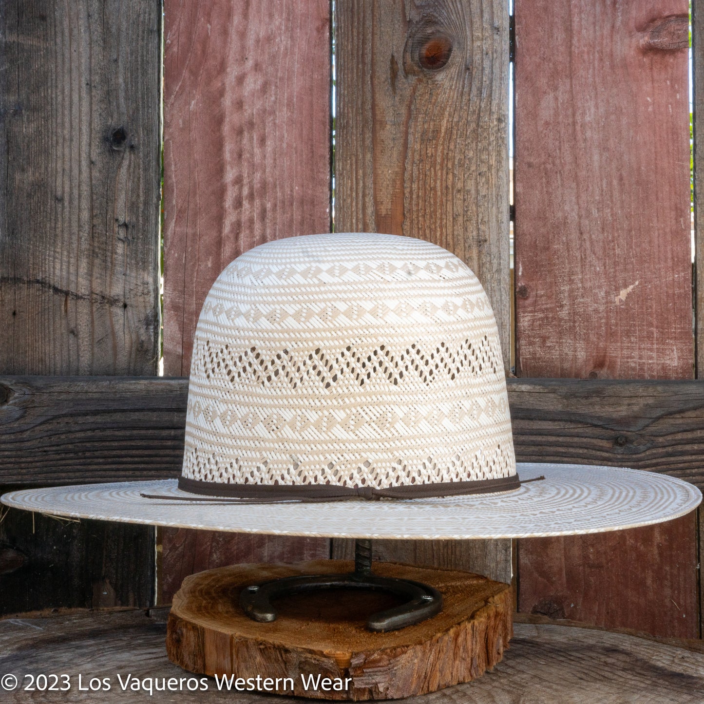 Rodeo King Prime Time Straw Hat Regular Crown Tan White