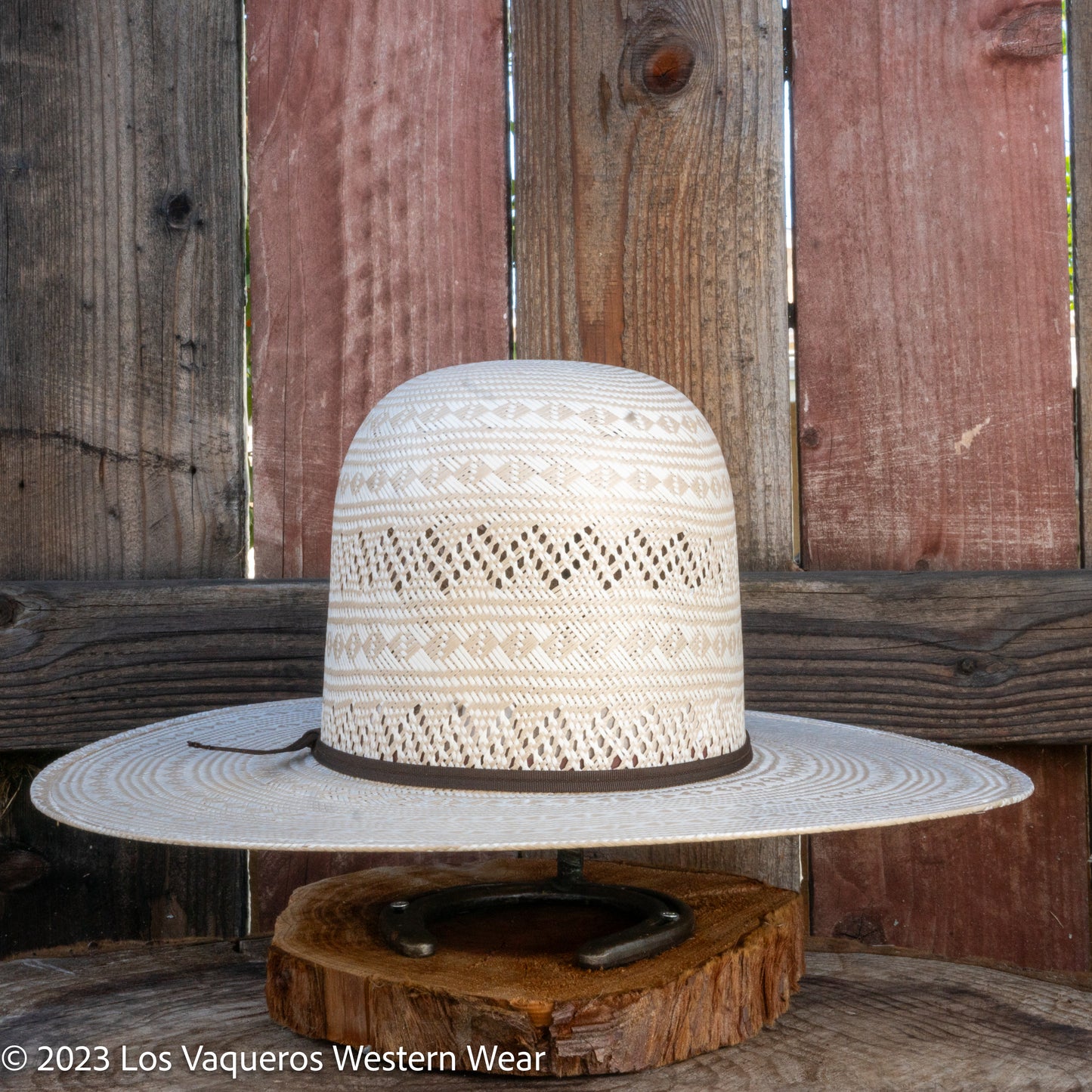 Rodeo King Prime Time Straw Hat Regular Crown Tan White