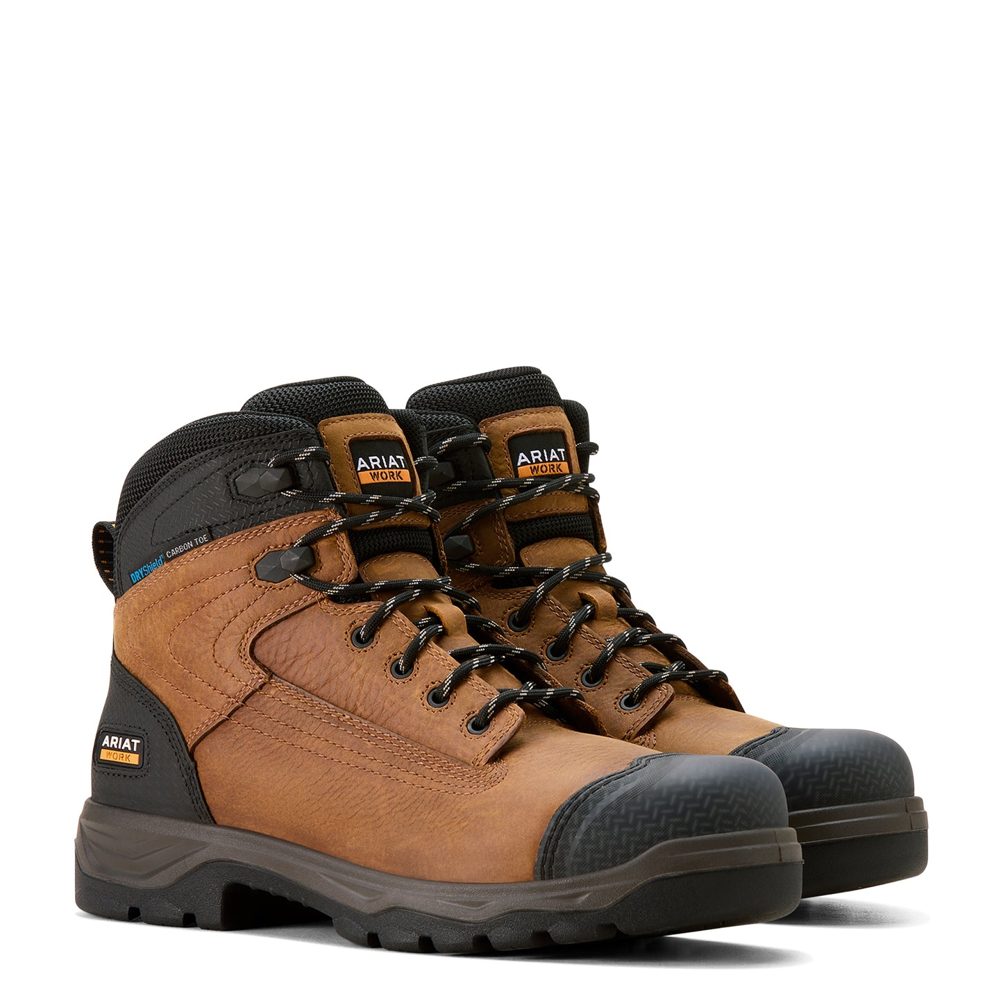 Ariat Men Turbo Duratread Xtr 6" Waterproof Carbon Toe Work Boot Natural Brown