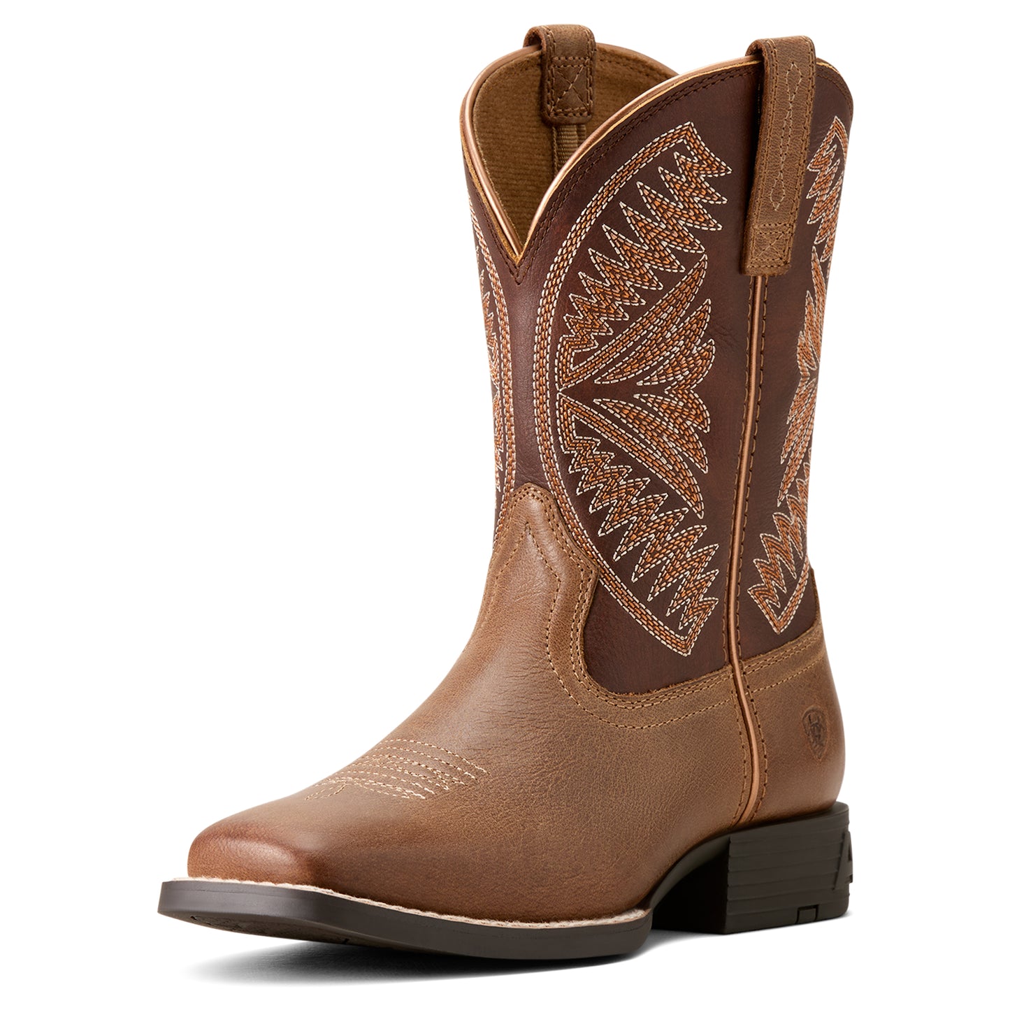 Ariat Unisex Youth Ruidoso Western Boot Pearl|chocolate Brown