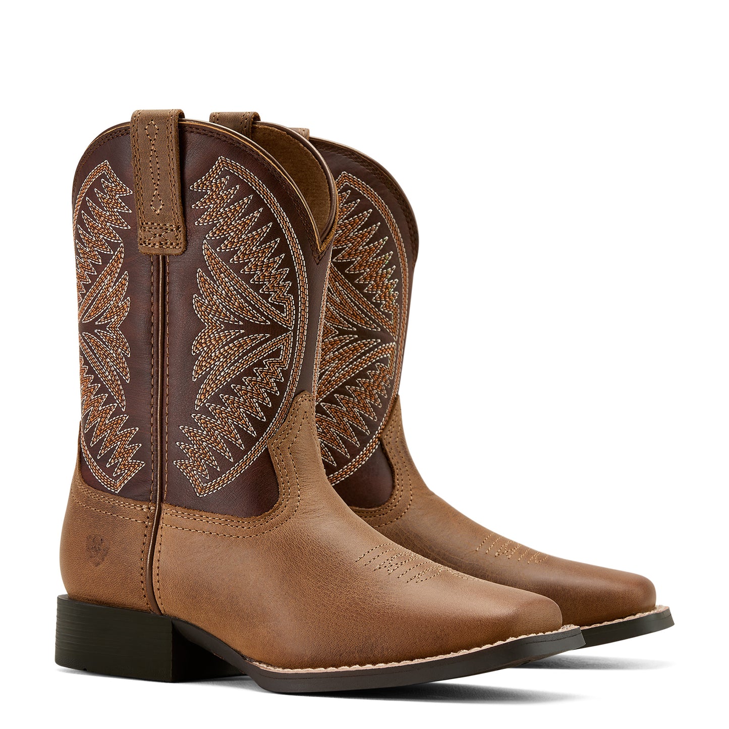 Ariat Unisex Youth Ruidoso Western Boot Pearl|chocolate Brown