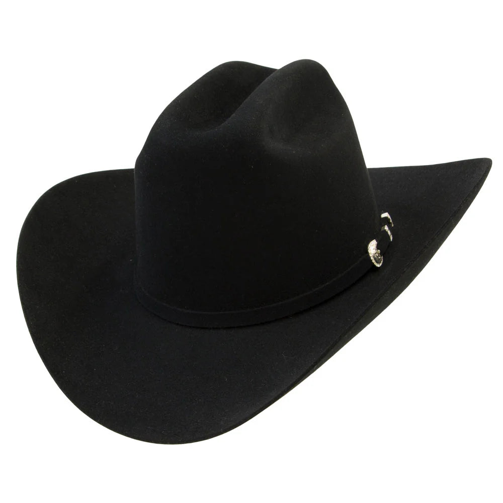 Stetson Shasta 01 10x Cowboy Fur Felt Hat - 4" Brim Western Tall Crown Black
